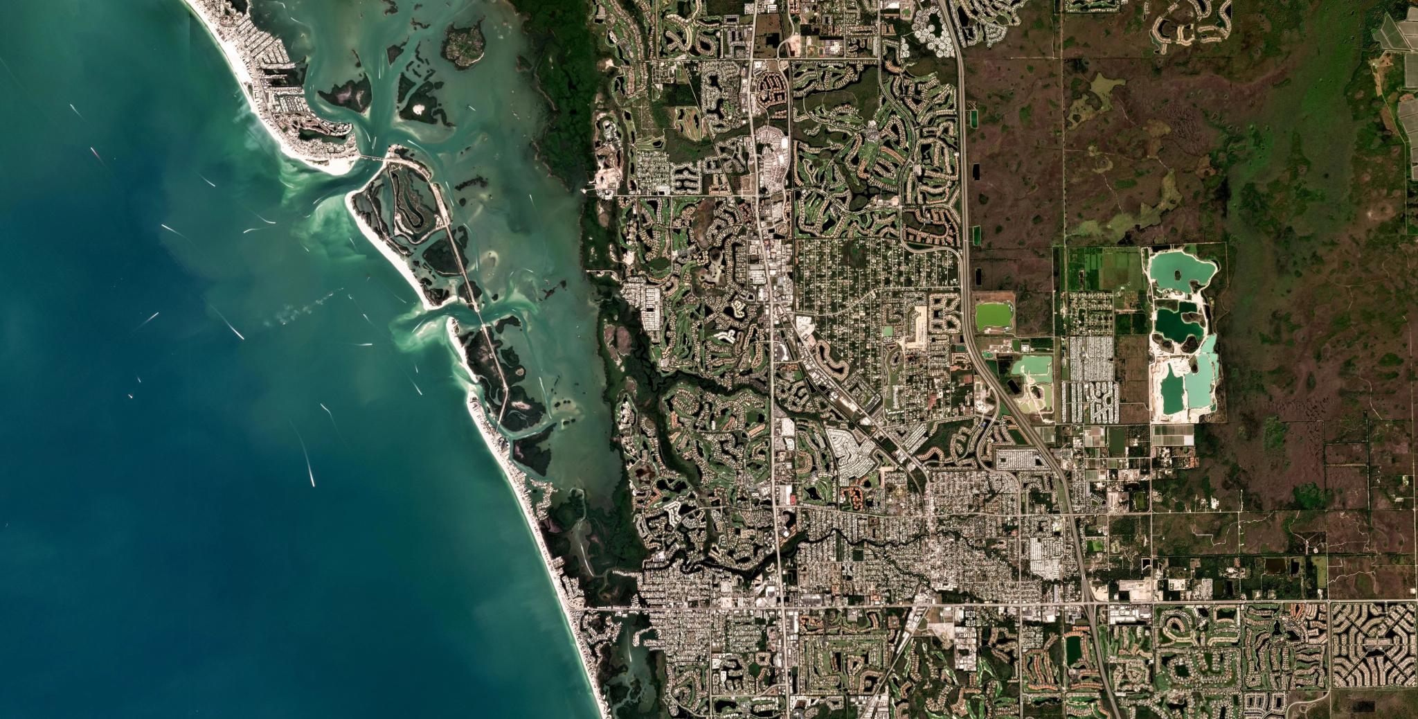 February 2025 Planet Mosaic of Bonita Springs, Florida.