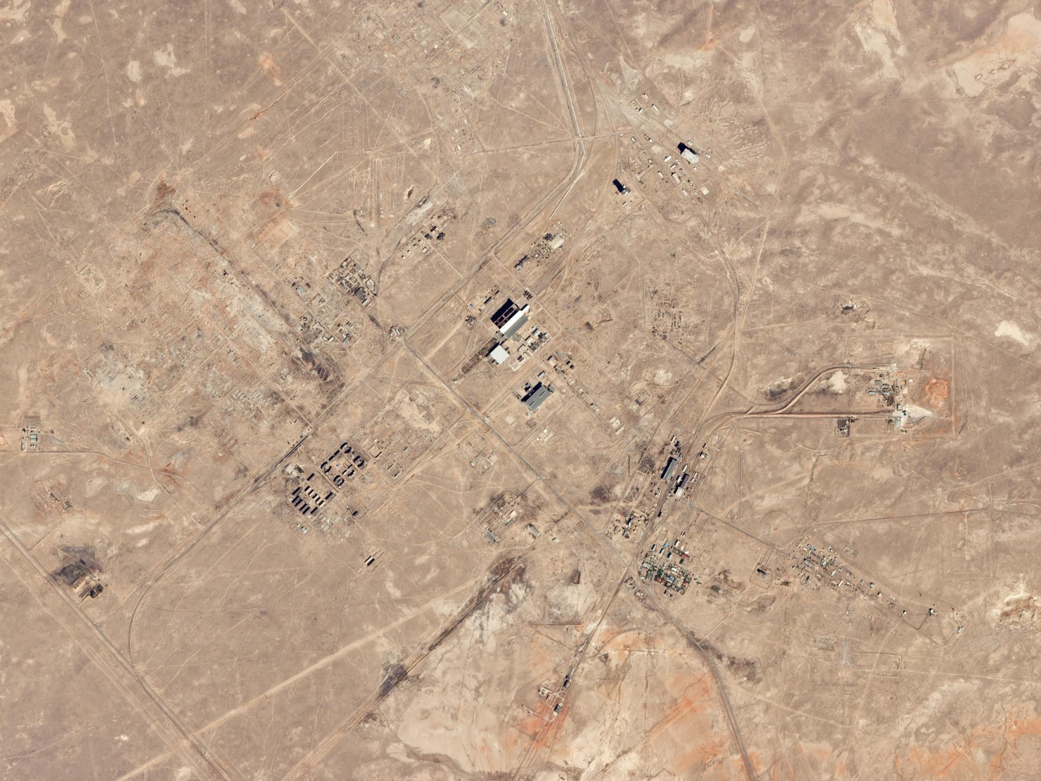 Baikonur Cosmodrome imaged on September 18, 2017 by a Dove satellite ©2017, Planet Labs Inc. All Rights Reserved.