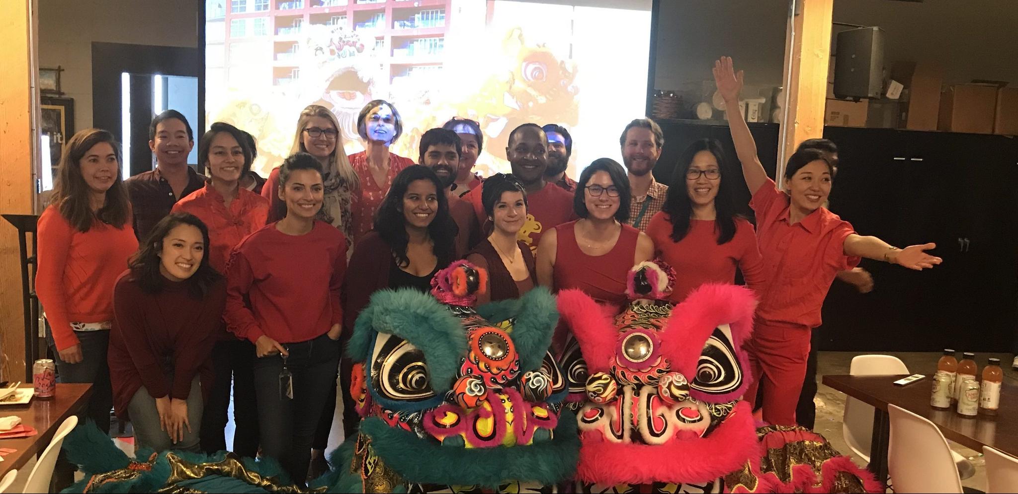 Planet employees celebrating the Lunar New Year