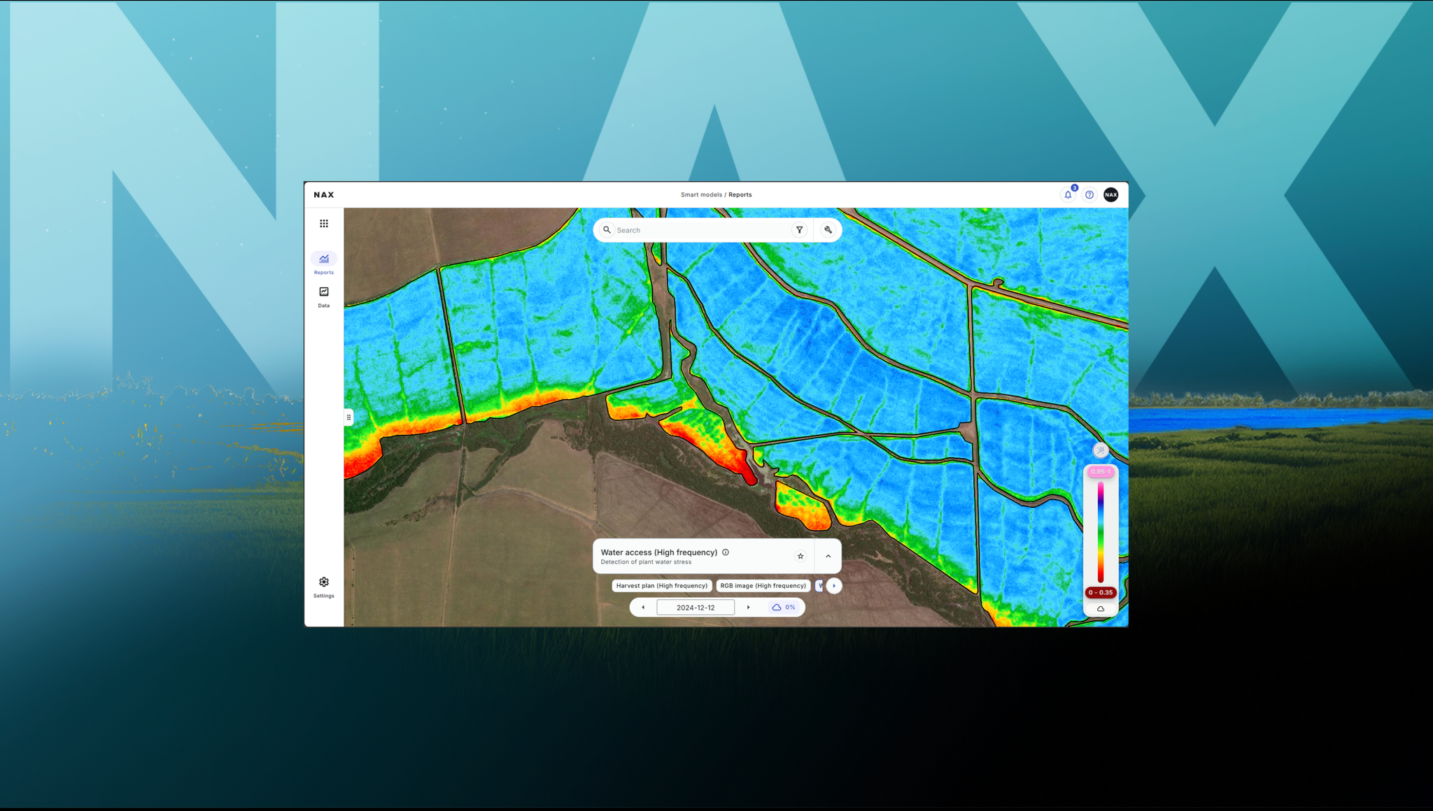 Near-daily satellite imagery powering precise irrigation monitoring for rice production.