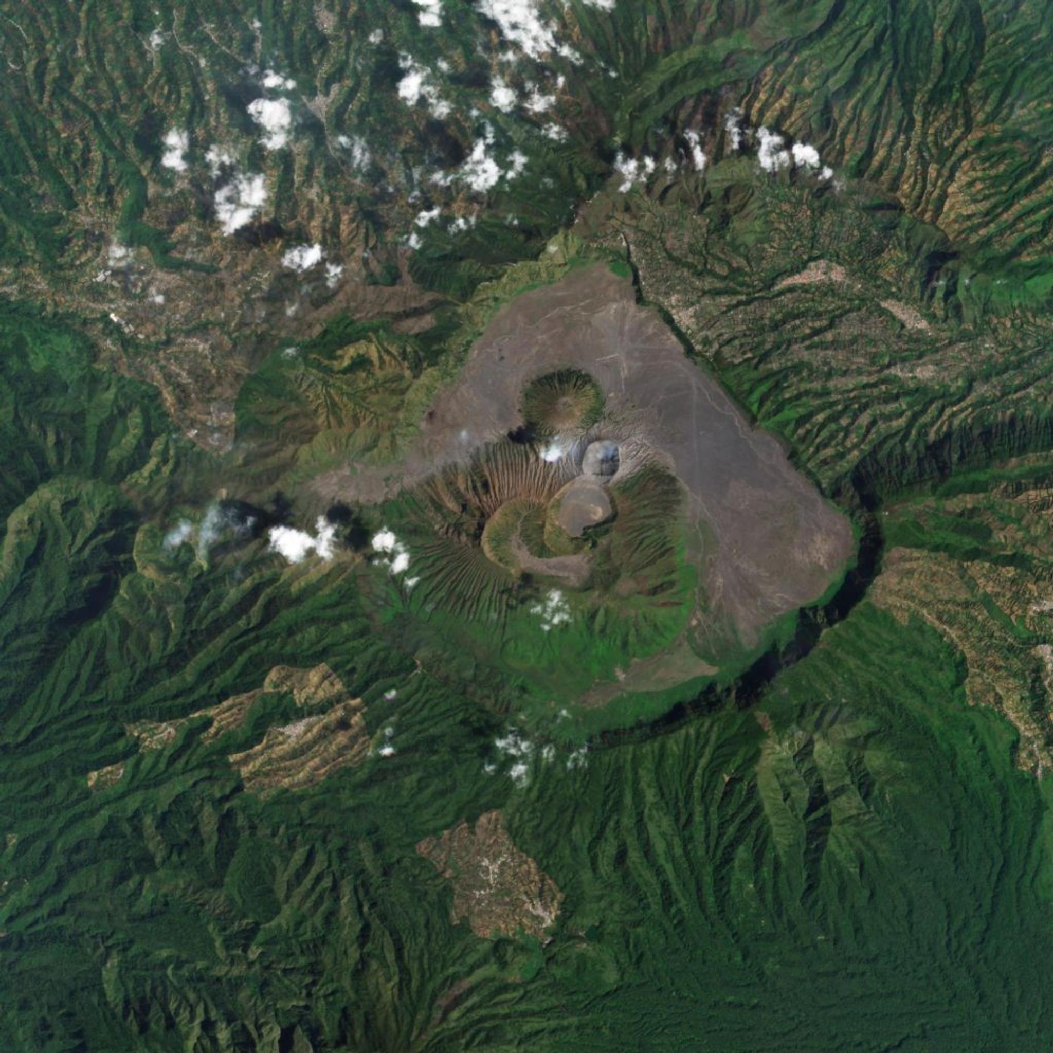 Planet image of Mount Bromo in East Java, Indonesia © 2024 Planet Labs PBC. All Rights Reserved.