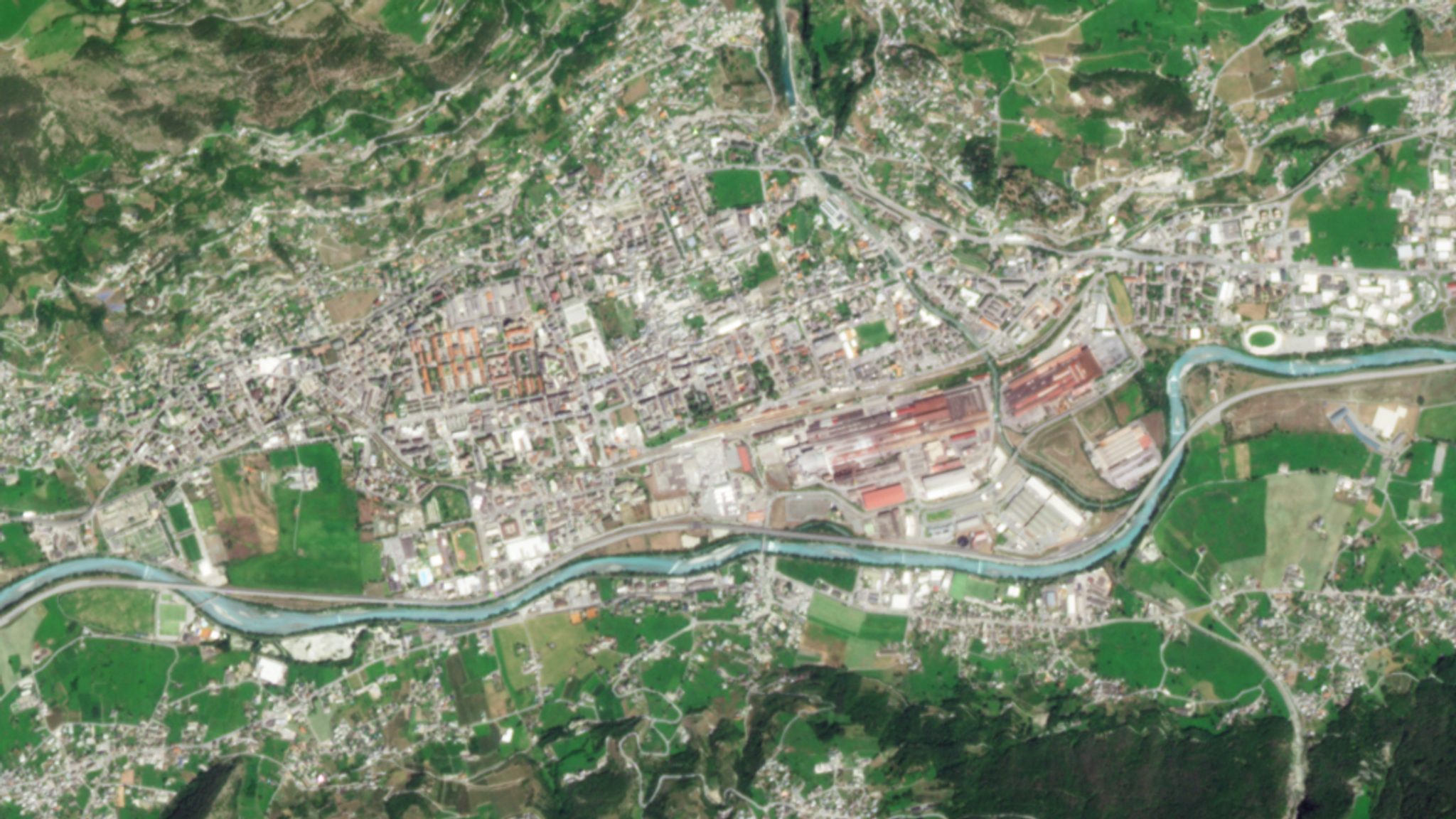 This true-color image of Aosta, Italy shows the latest PlanetScope capabilities with improved band-to-band alignment. © 2021, Planet Labs PBC. All Rights Reserved. 