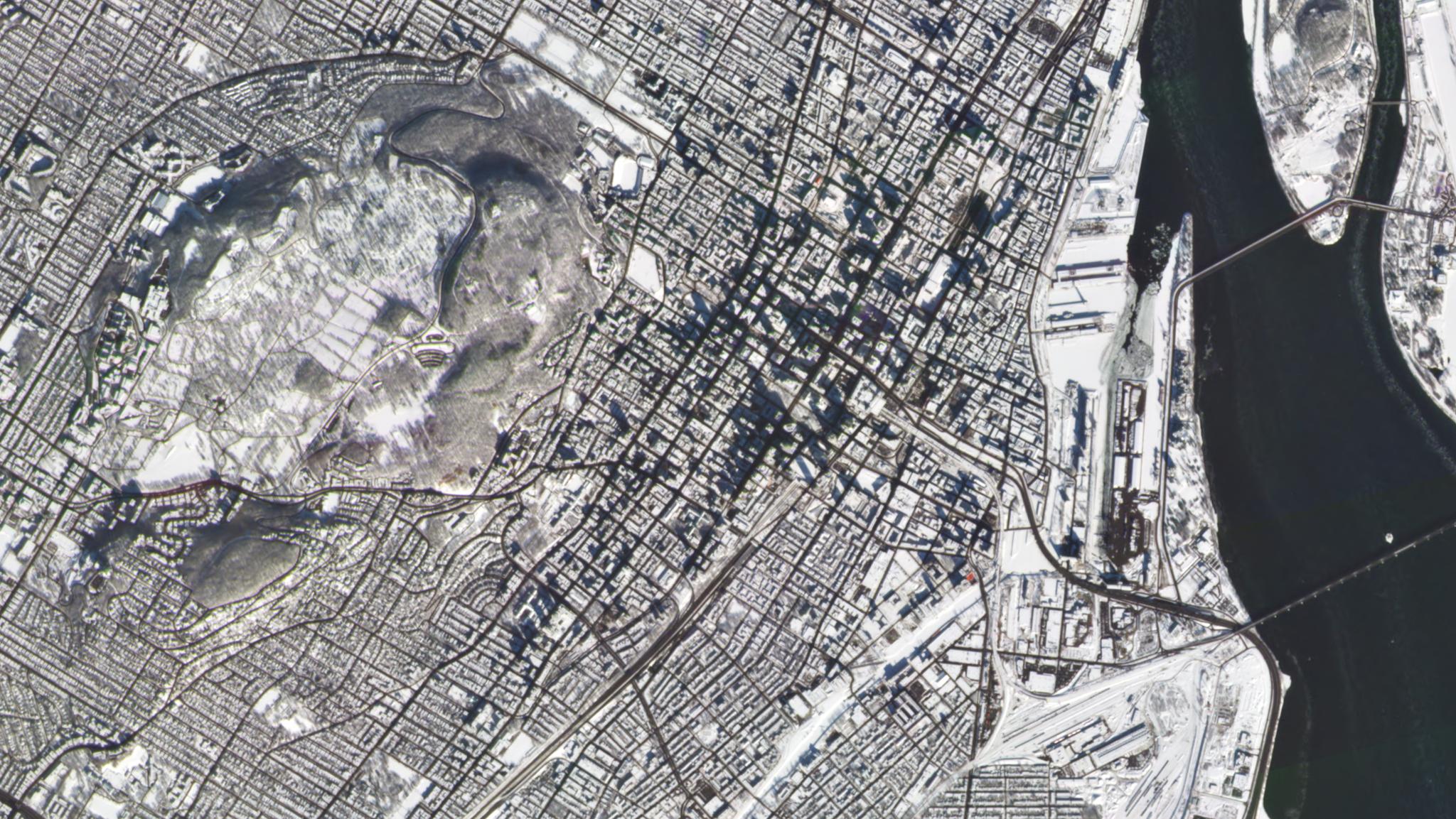 McGill University, located in Montreal, Quebec, Canada, in February of 2020 © 2020, Planet Labs Inc. All Rights Reserved.