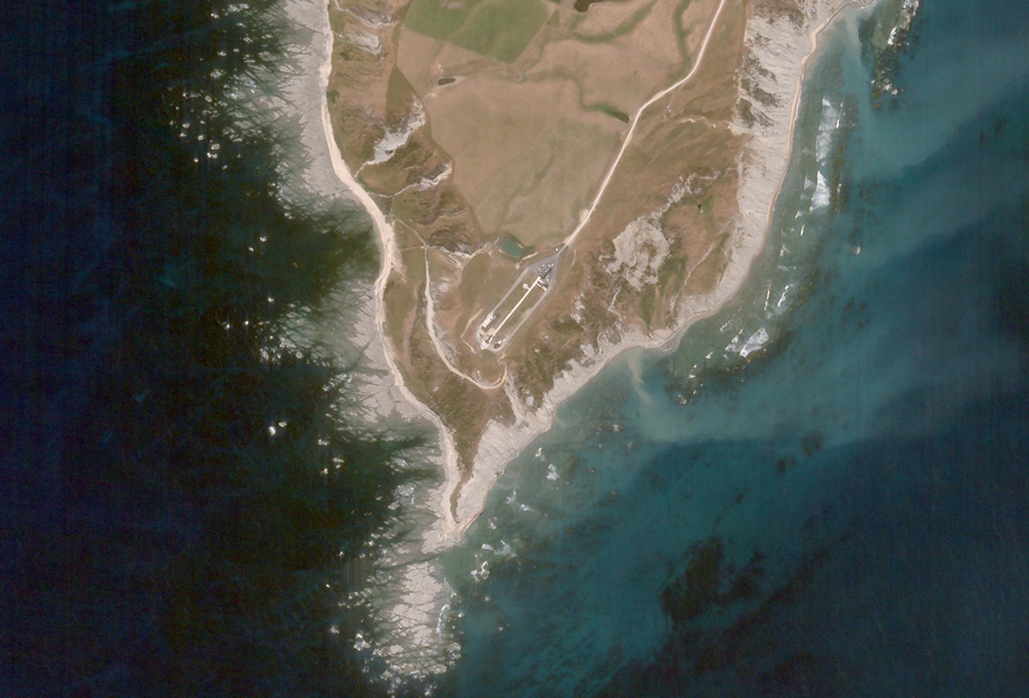 Launch Complex 1 on the Mahia Peninsula in New Zealand as seen form space © 2017, Planet Labs Inc. All Rights Reserved.