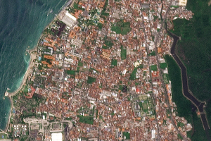 Satelite image of Bali, Indonesia