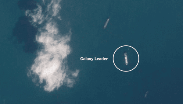 Satellite Imagery Shows Ship Hijacked by Houthis Near Yemen Port