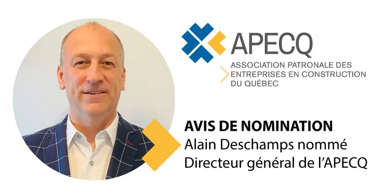 Nouveau directeur générale de l'APECQ