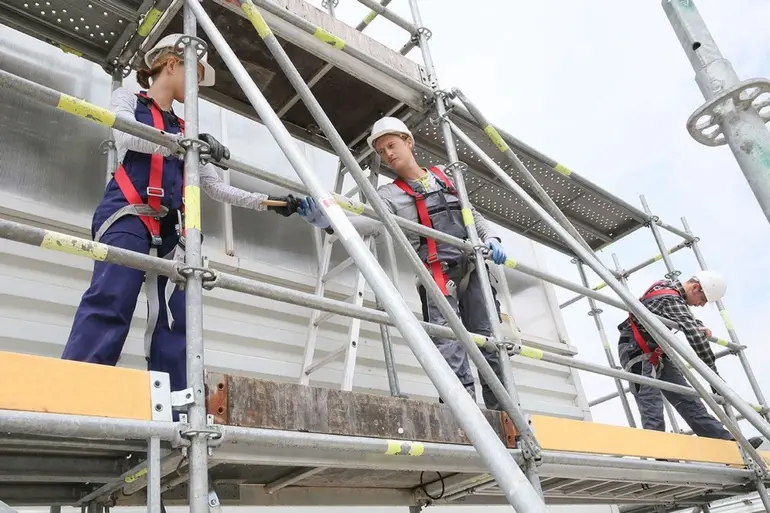 Scaffolding on construction sites