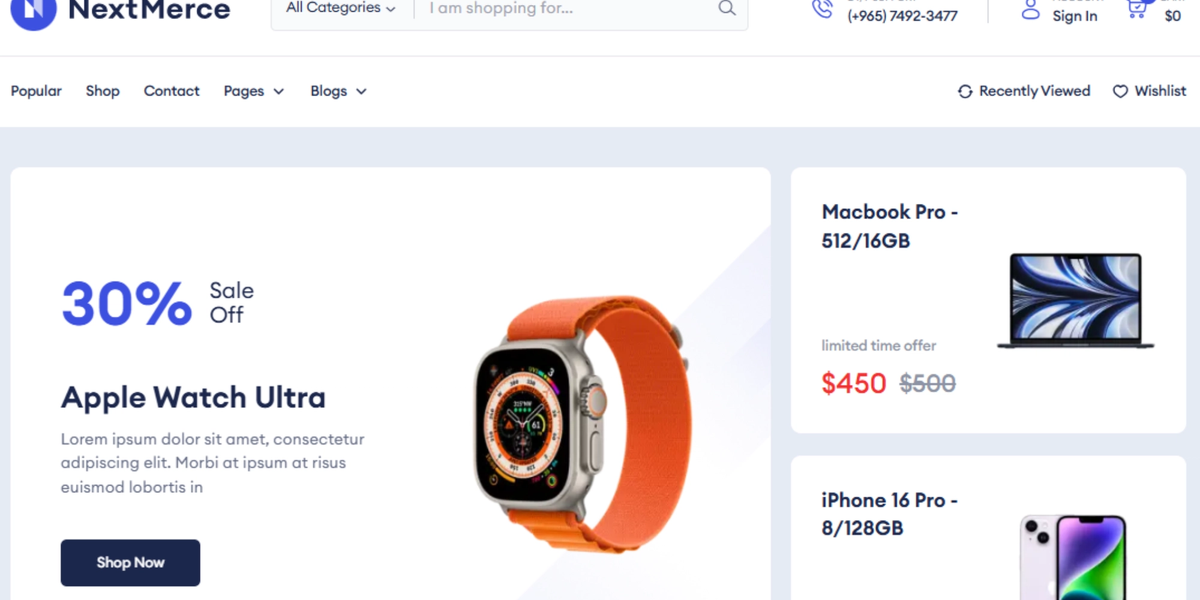11+ Best Next.js E-commerce Templates for 2025