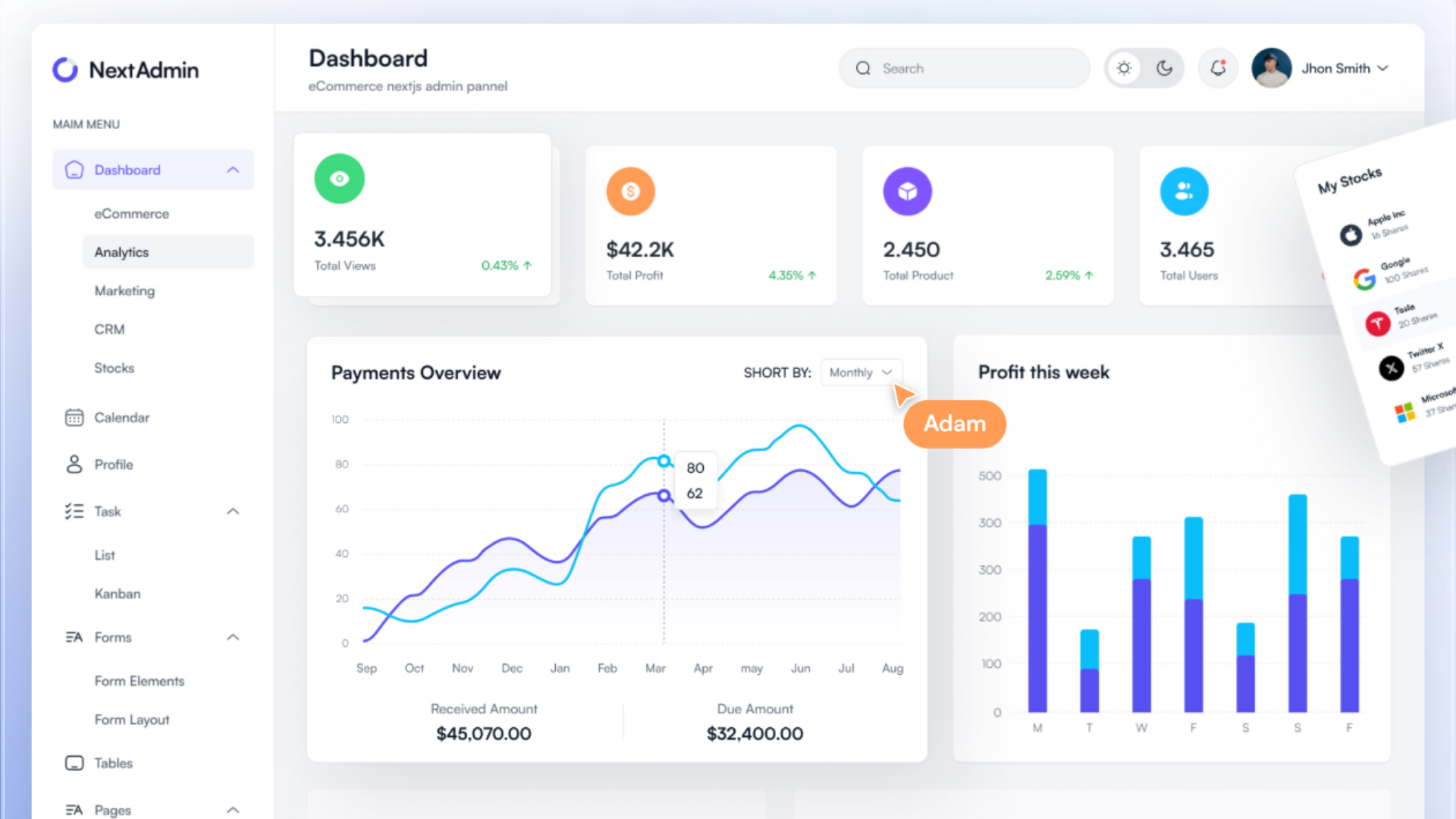 21+ Best Next.js Admin Dashboard Templates - 2026