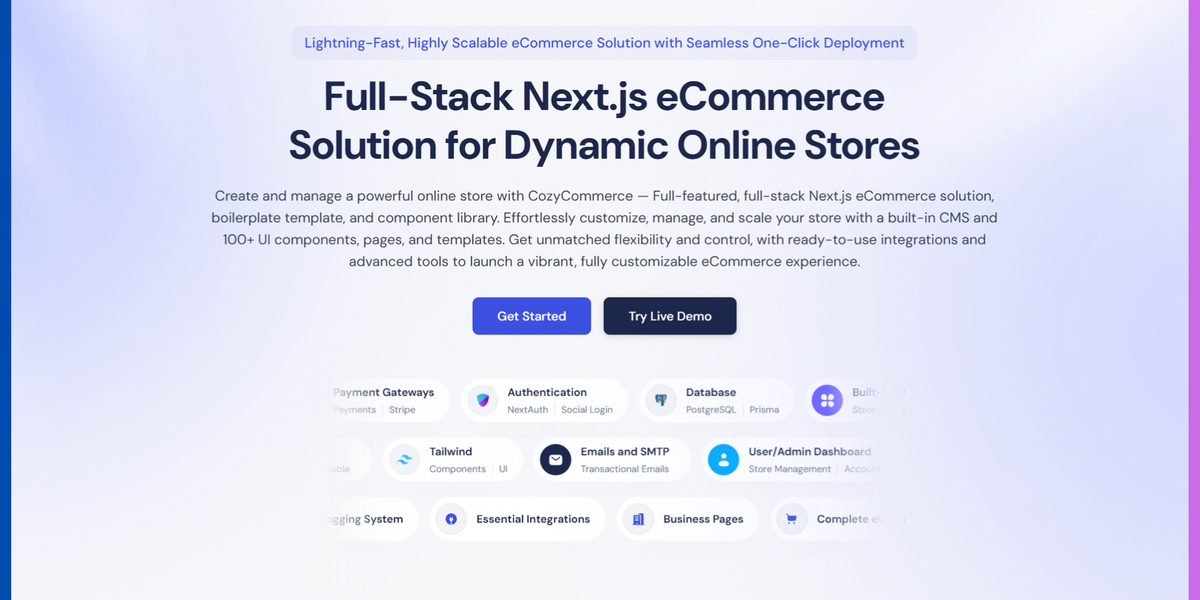 11+ Best Next.js E-commerce Templates for 2025