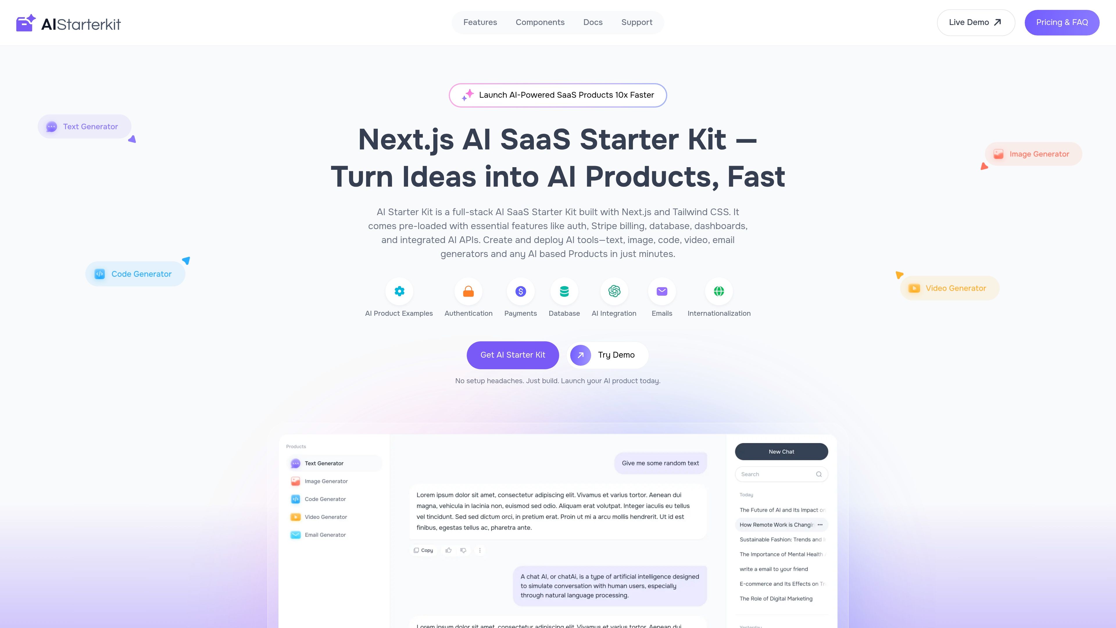 7+ Best AI Website Templates for 2026 - Agents, Chatbots, Starter Kits