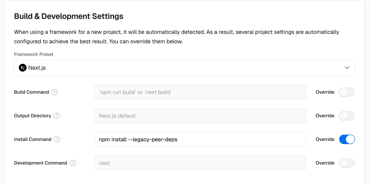 Compatibility Issues with Next.js 15: npm install --legacy-peer-deps