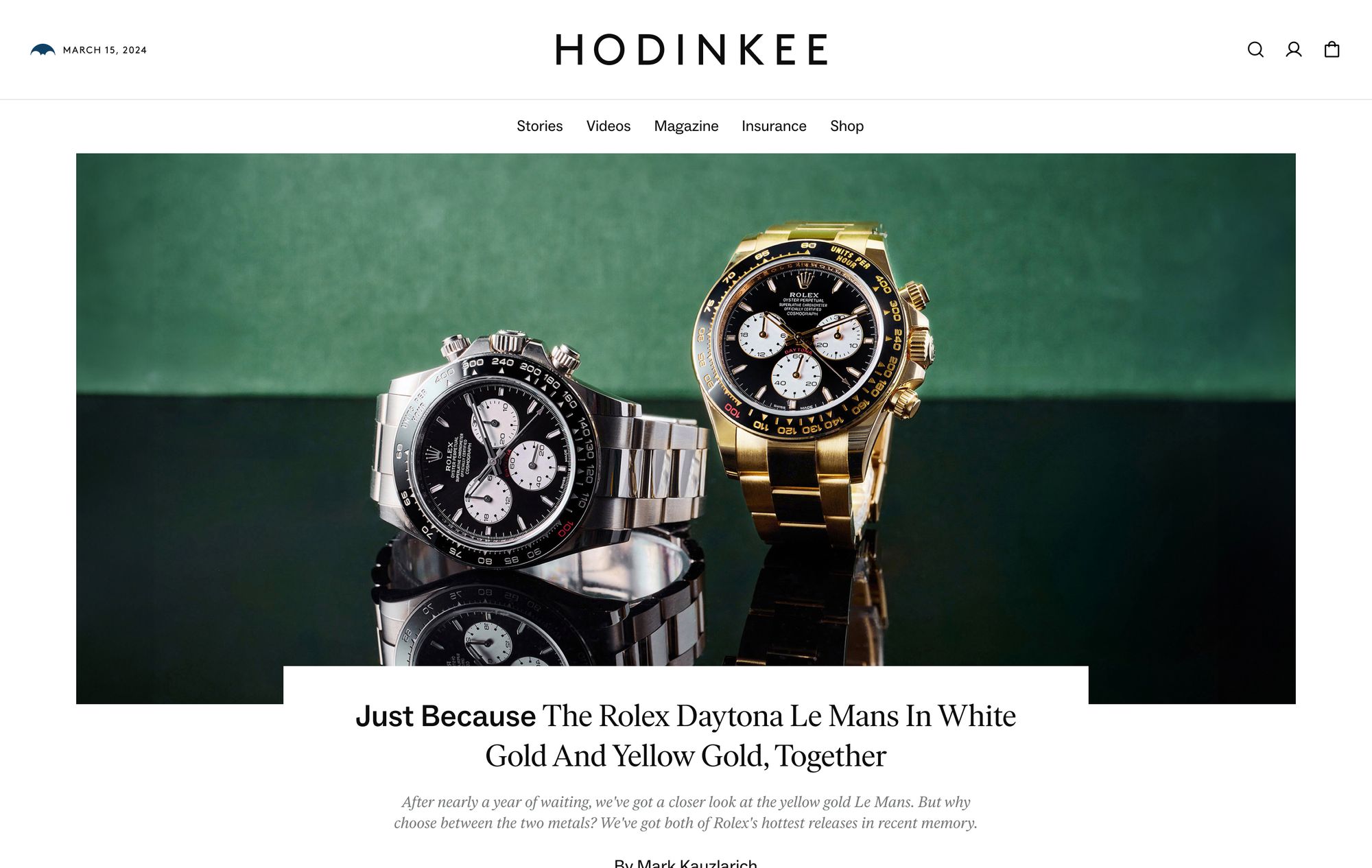 Hodinkee Homepage
