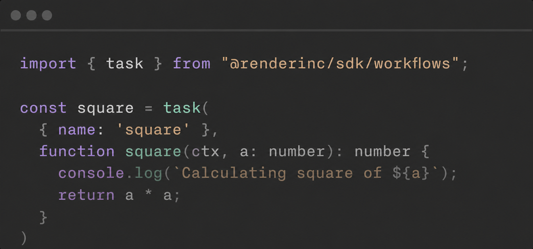 Define tasks and logic in code