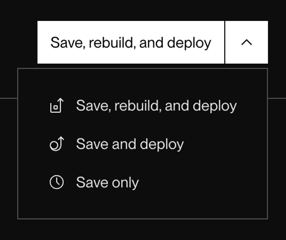 Selecting deploy behavior when modifying environment variables