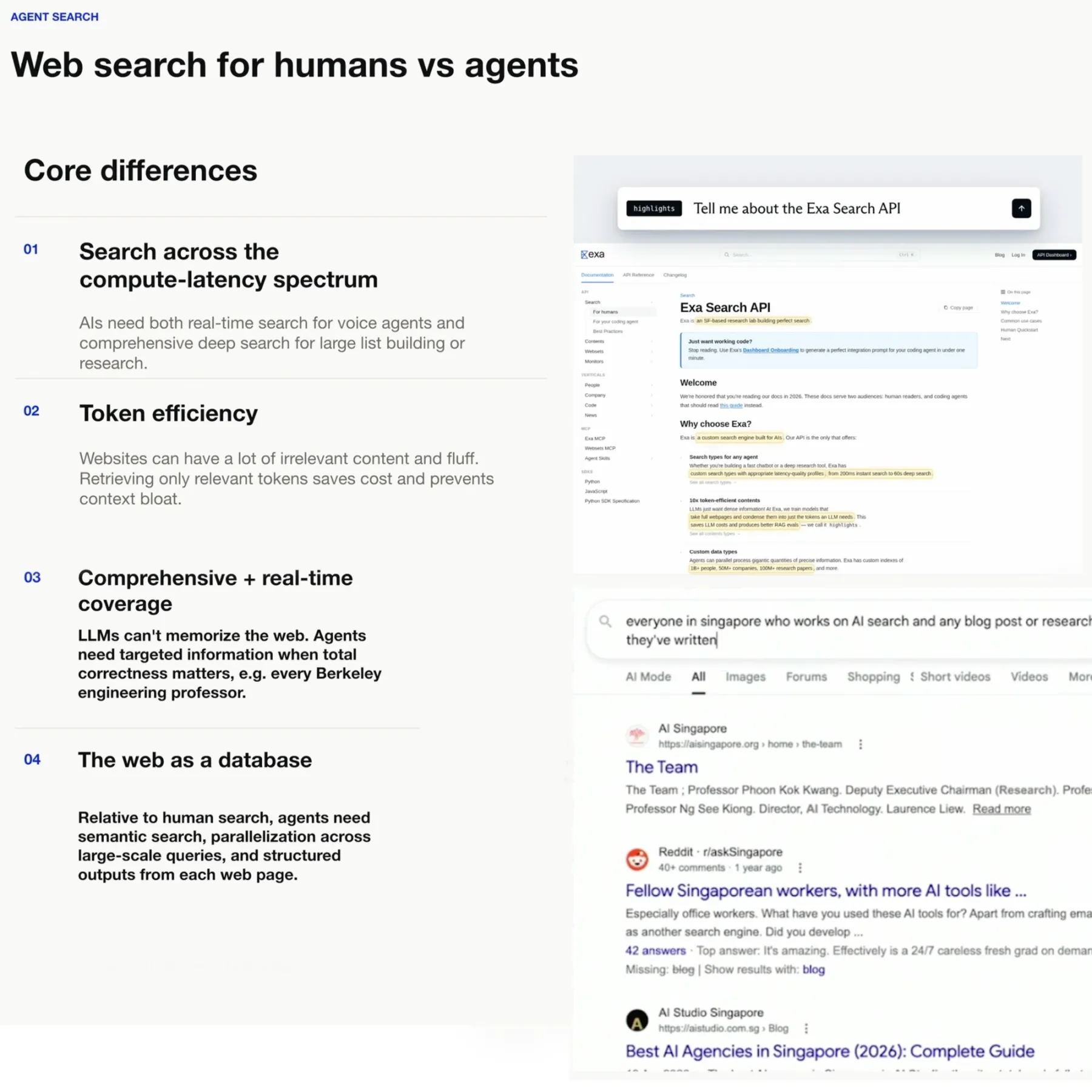 Core differences humans vs agents
