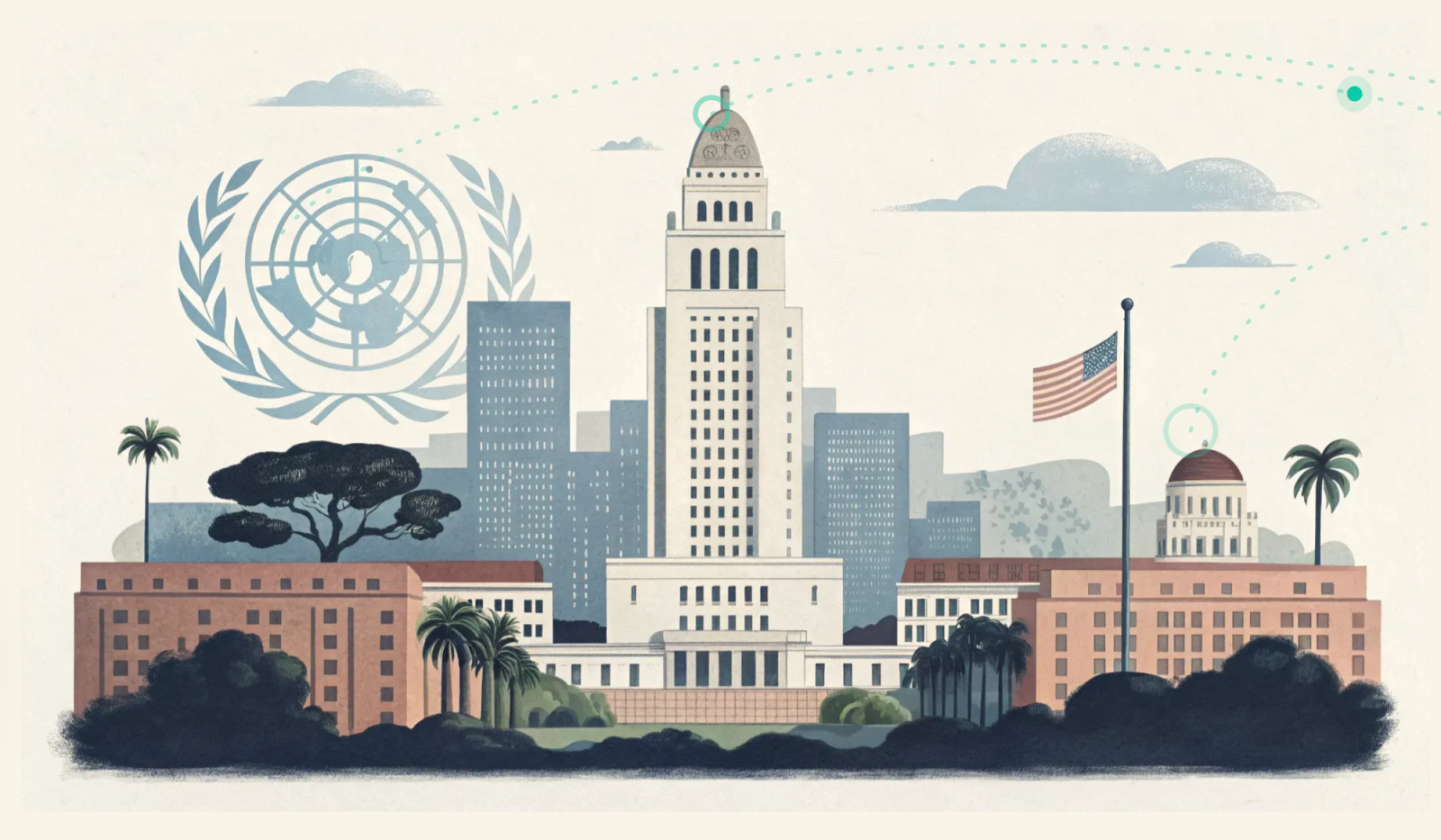 An image of some of the most important government buildings to show this is a democratic effort