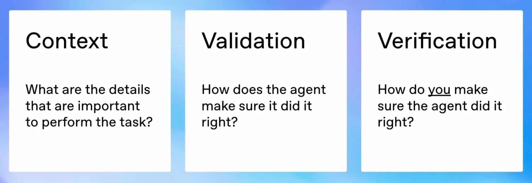 The three closing questions