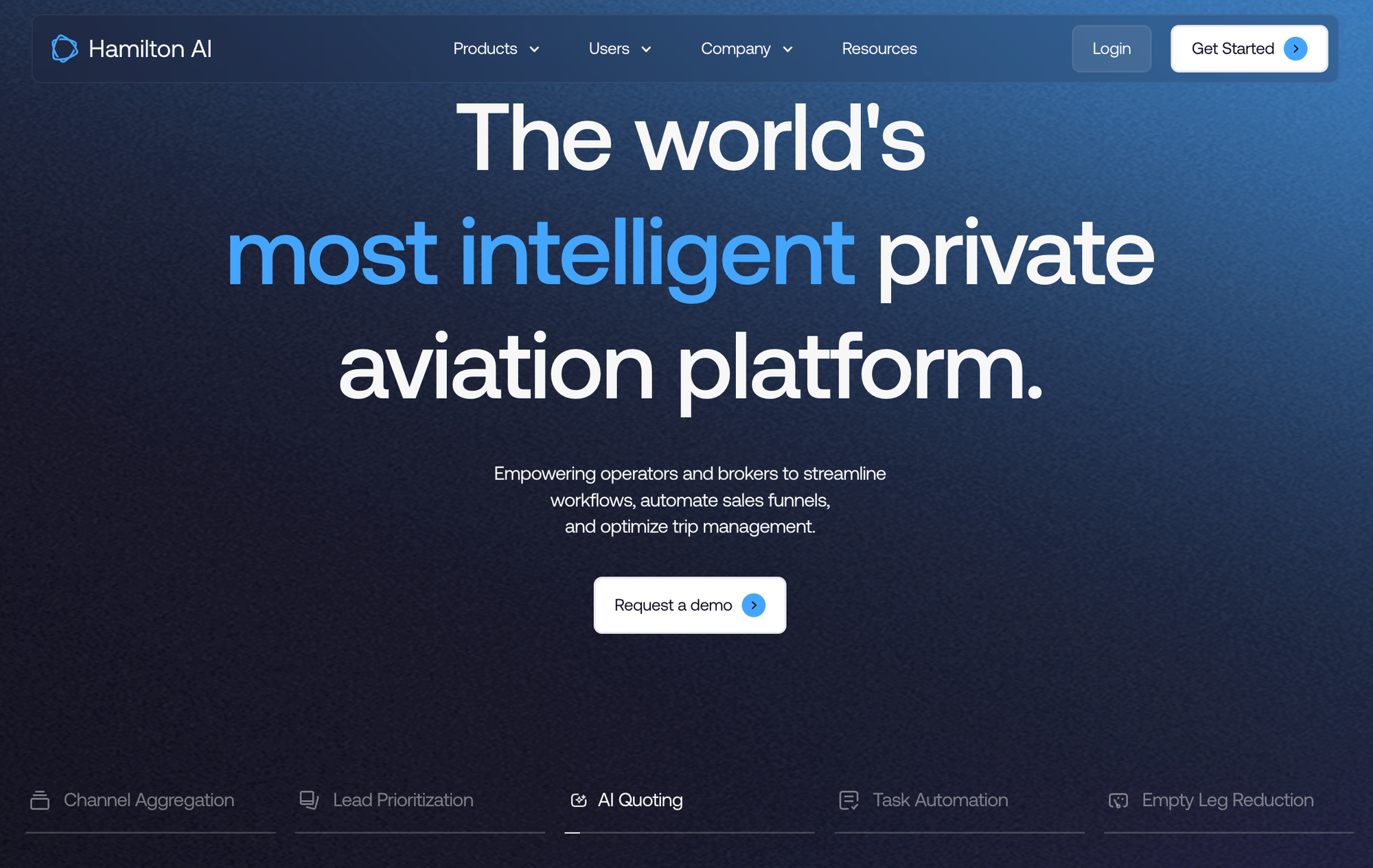 Hamilton AI Homepage