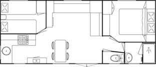 Indeling chalet Camping Warnsborn