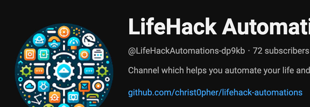 YouTube Channel: LifeHack Automations