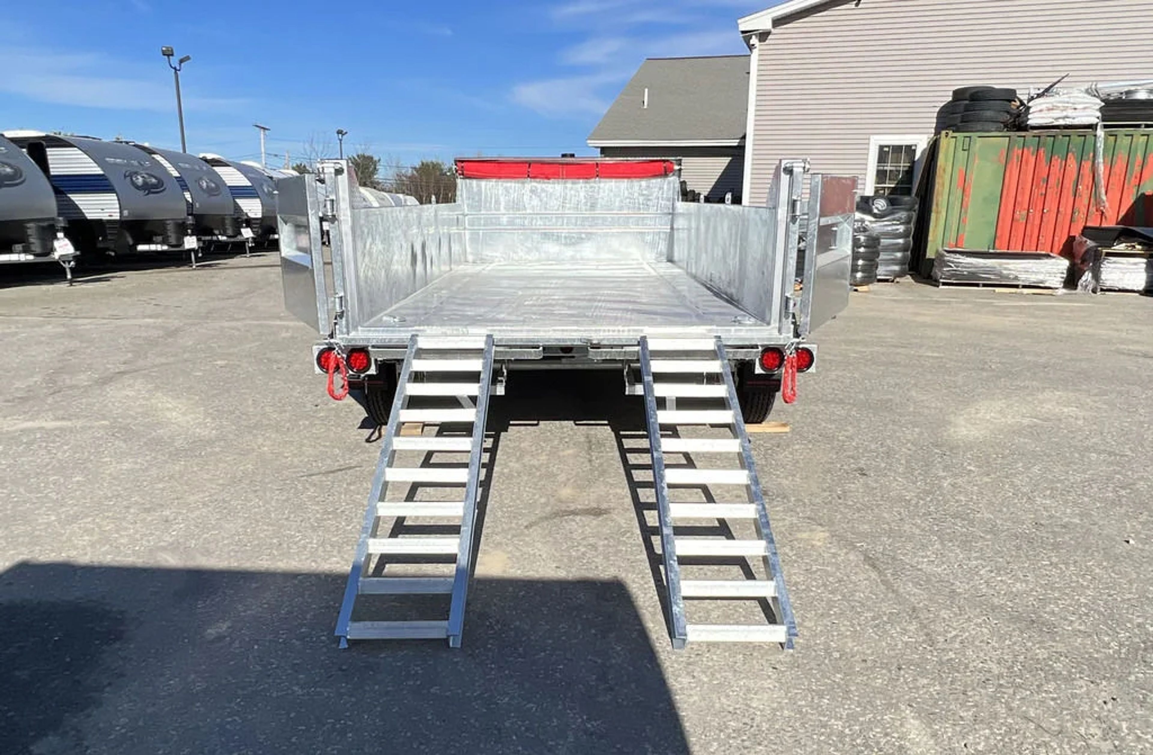 2024 N&N Trailers 7×14 14K Galvanized Hydraulic Dump w/Ramps, 2-Way Spreader — view 4