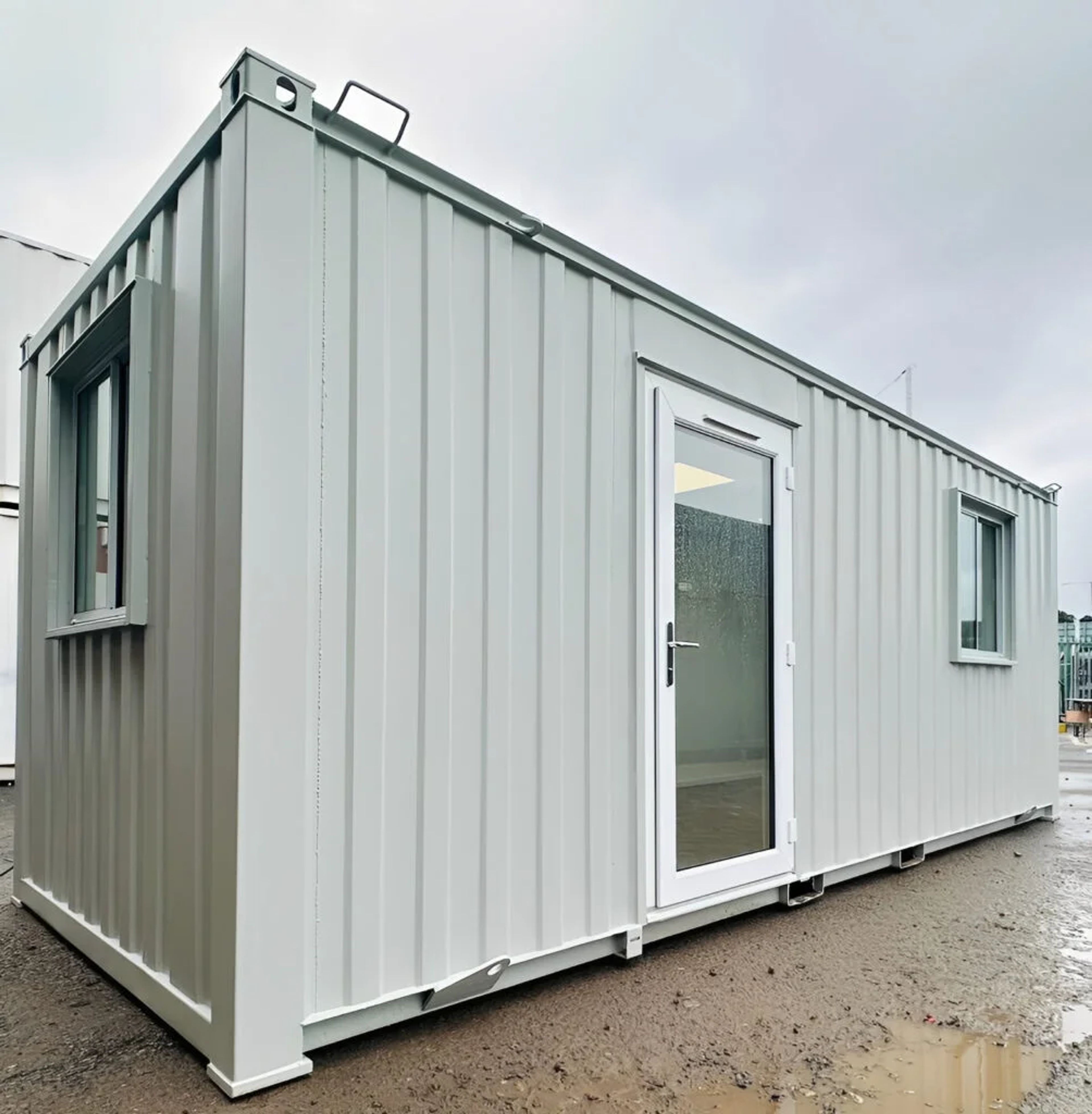 21ft x 8ft Custom Office Cabin – Refurbished Portable Building with A/C & — view 2