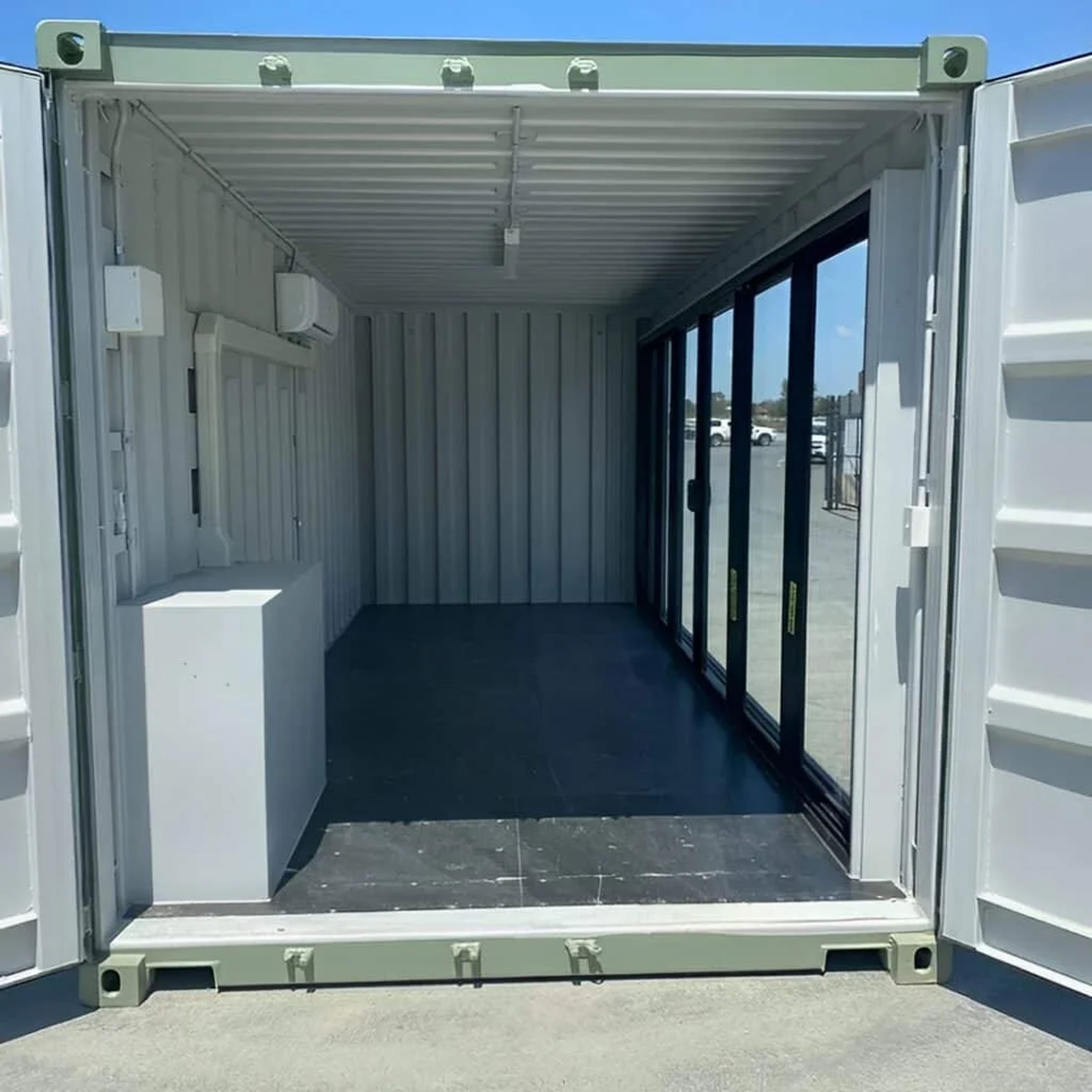 Modified 20ft container office with Glass door & AC — view 3