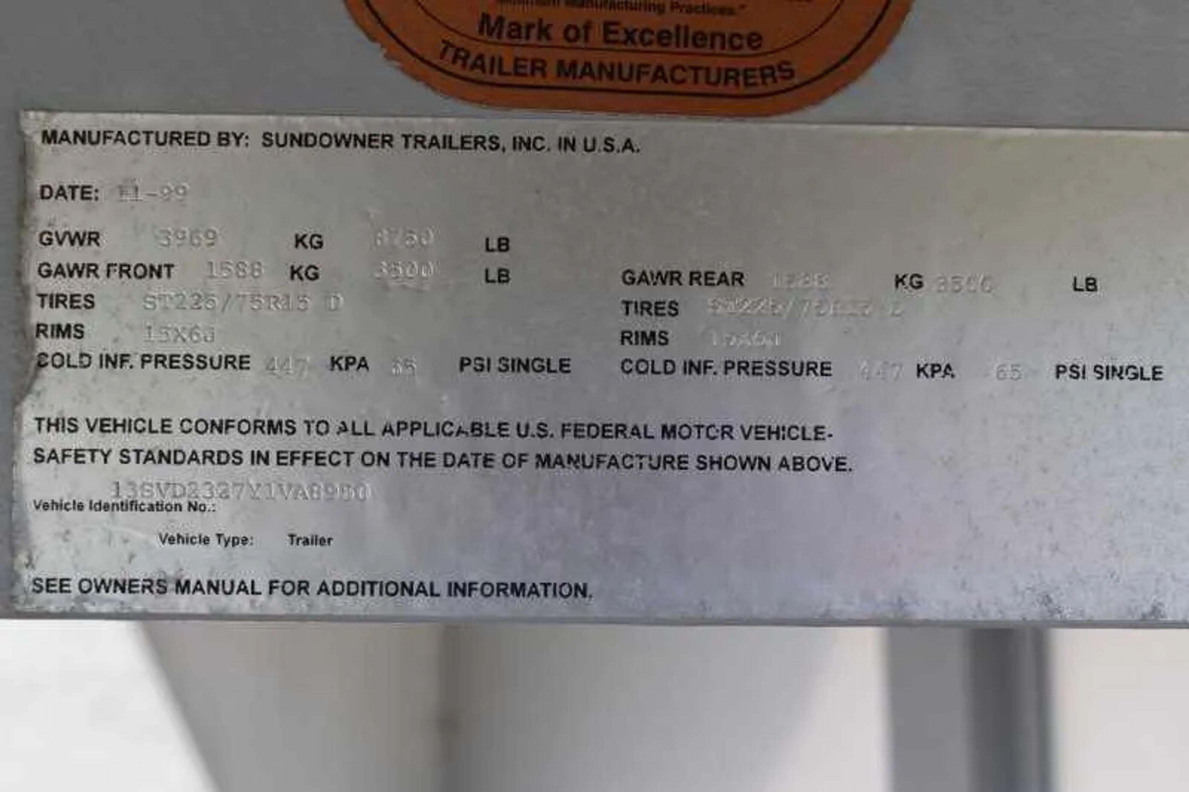 2000 Sundowner 7204GNST 2 Horse Trailer — view 25