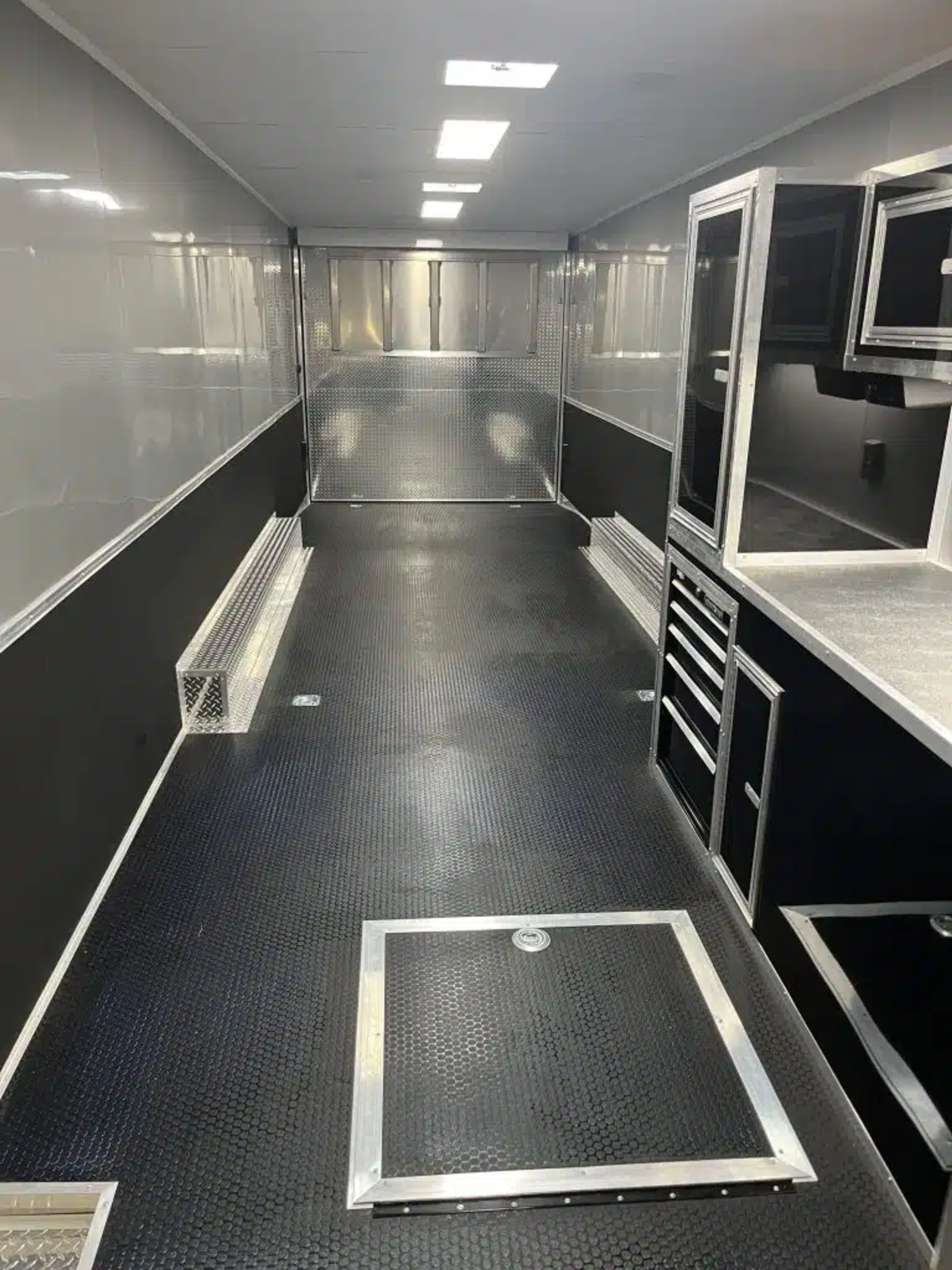 Enclosed Car Trailer 2025 34ft. Platinum w/Large Corner Bathroom, Electric — view 3