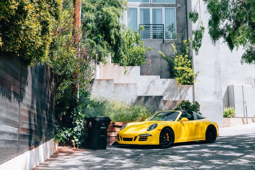 Sports car parked outdoors — the kind of vehicle buyers move into enclosed container storage