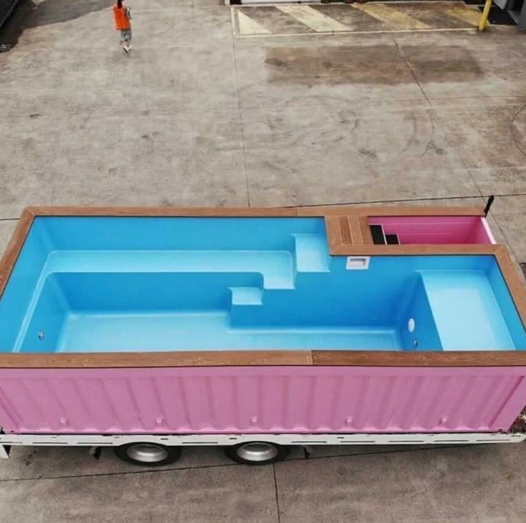 Pink 20ft Container Pool
