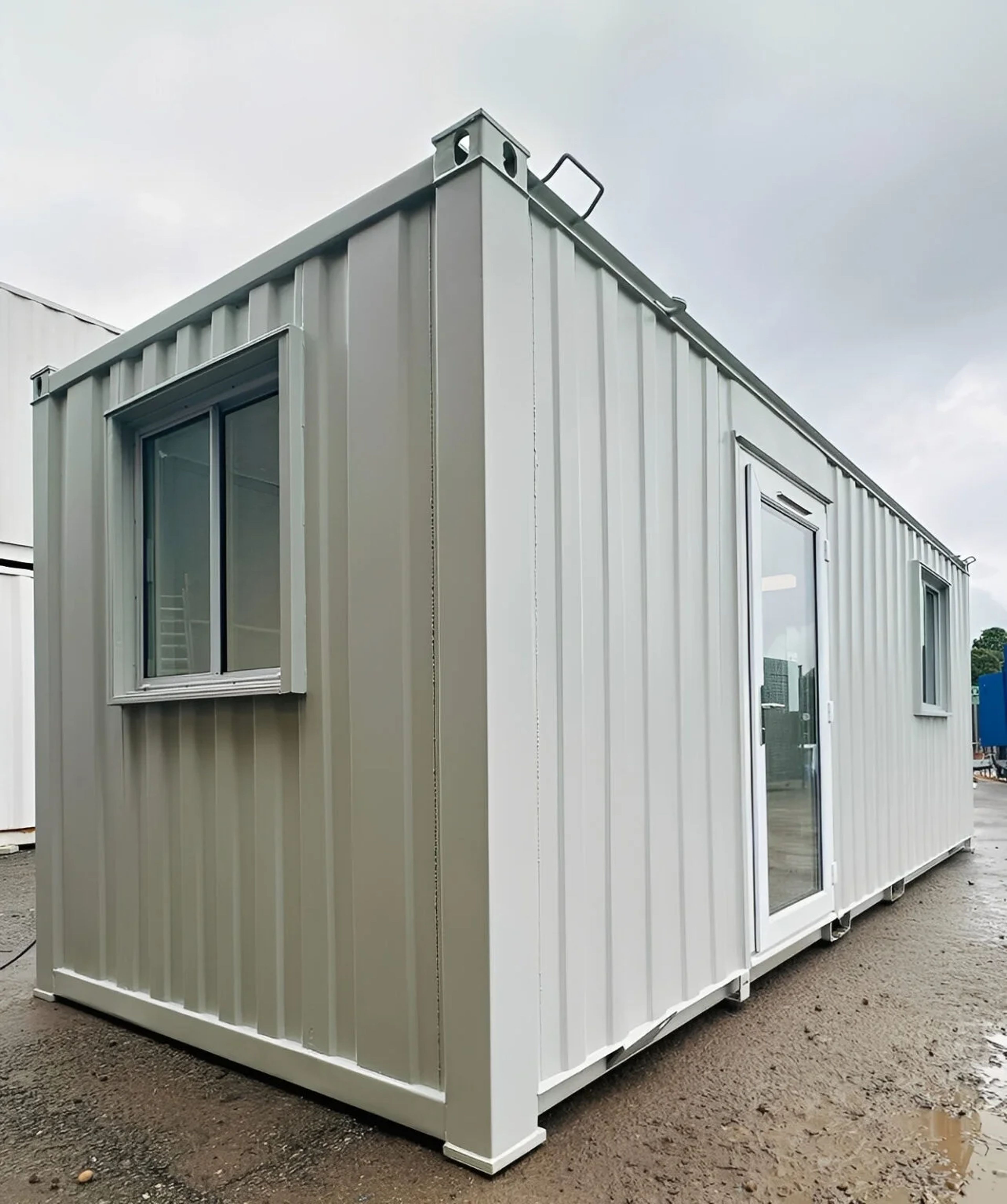 21ft x 8ft Custom Office Cabin – Refurbished Portable Building with A/C & — view 3