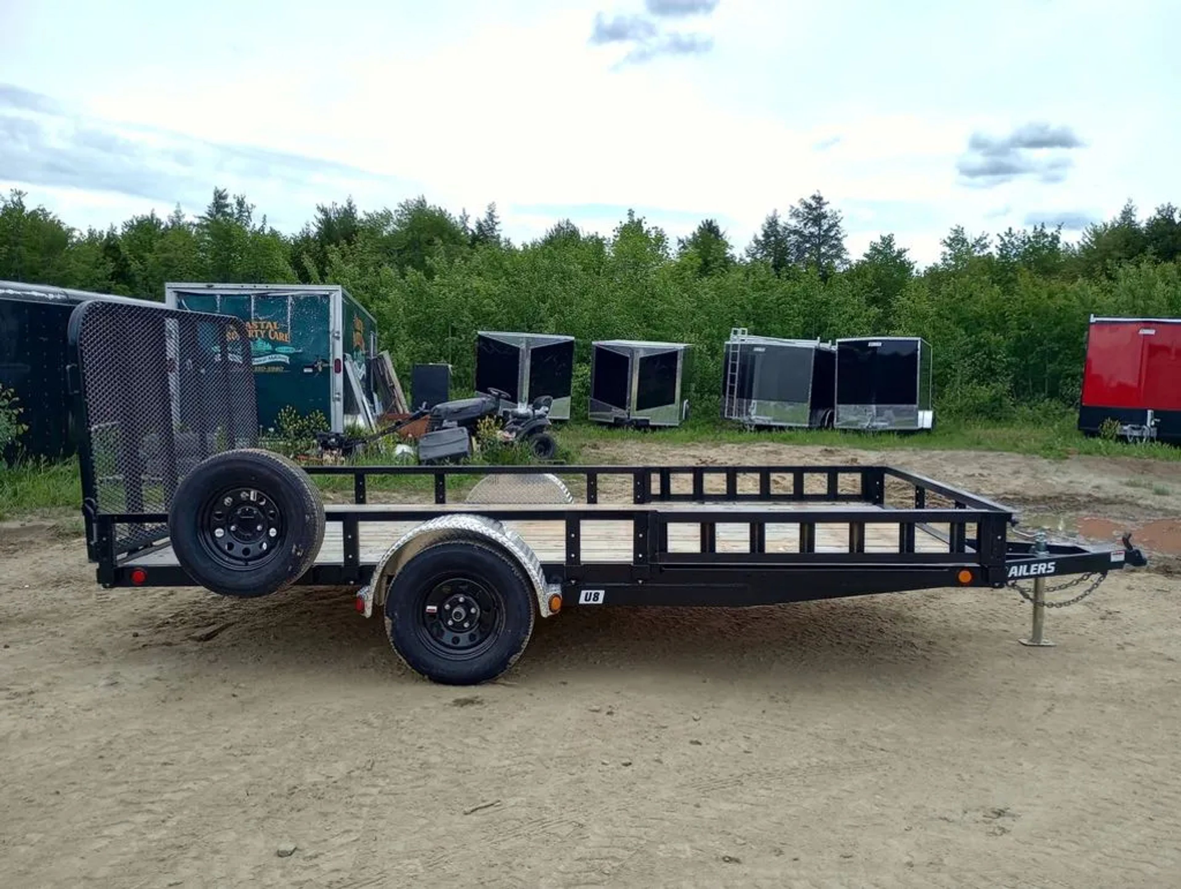 2024 PJ Trailers 7×14 Powder Coated Open Utility w/Rear Ramp Gate, ATV Side — view 9