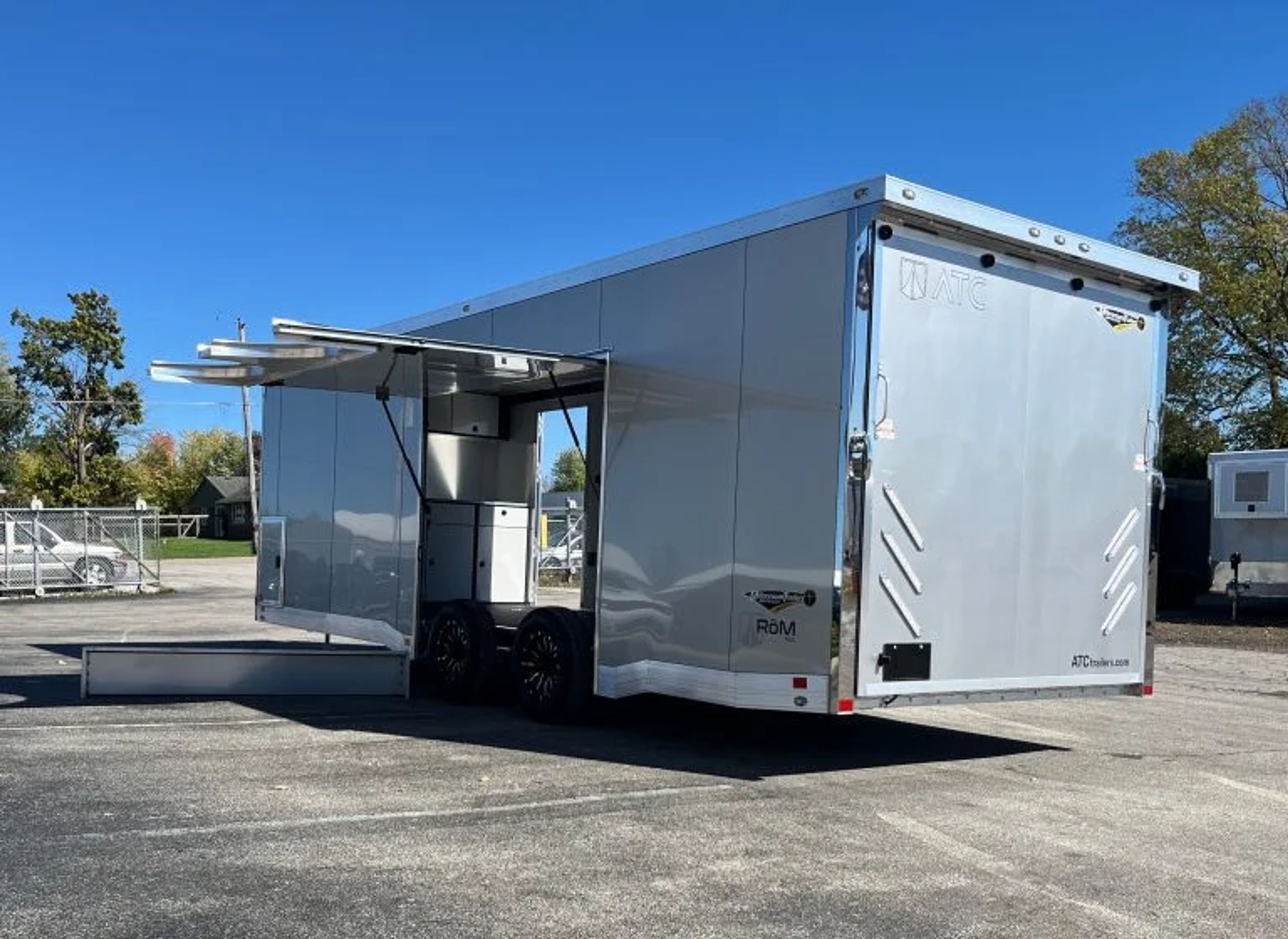 Enclosed ATC Car Trailer 2026 24ft. Aluminum ROM 550 w/Large Escape Door & — view 3