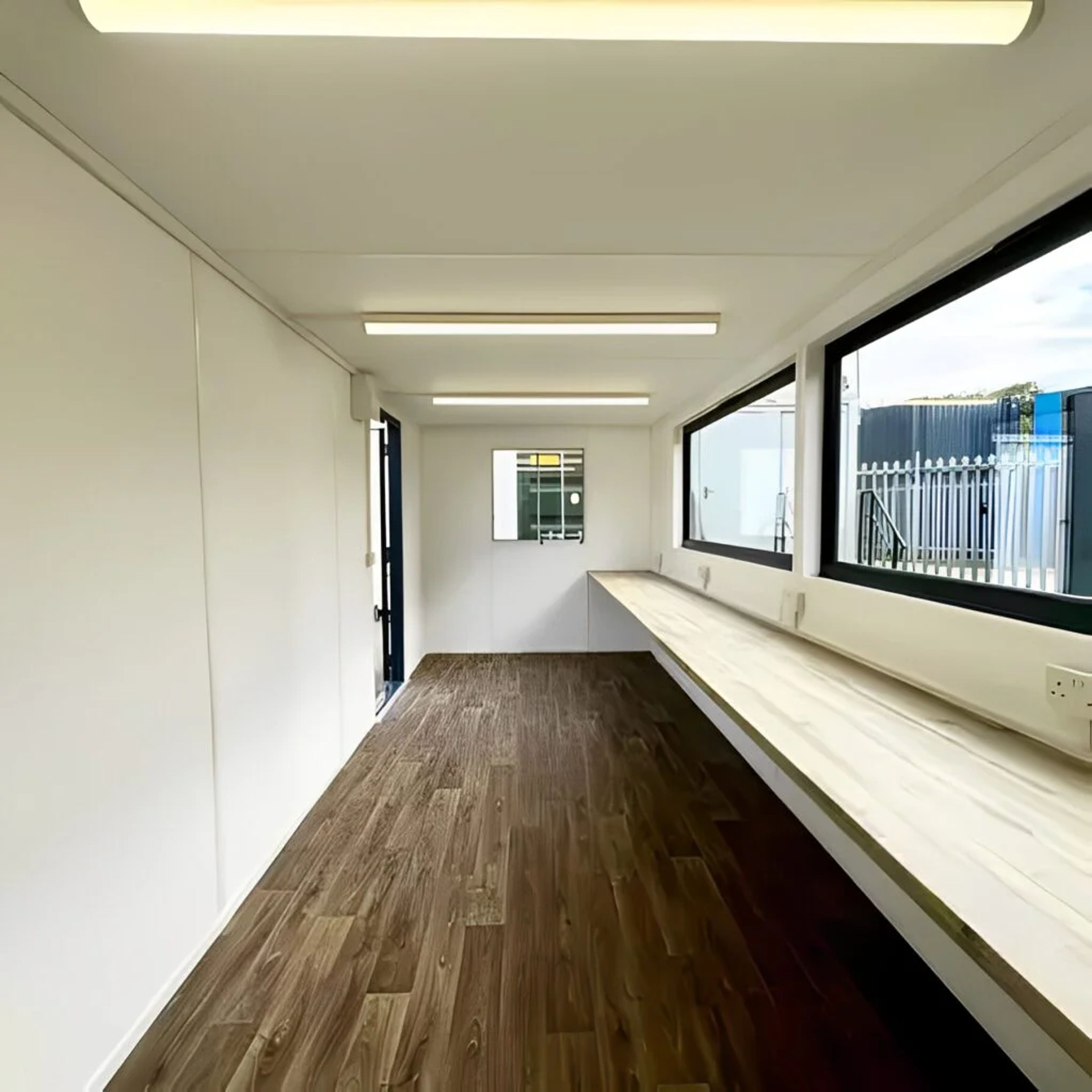 21ft x 8ft Custom Cabin Office / Canteen | Picture Windows | Portable Building — view 8