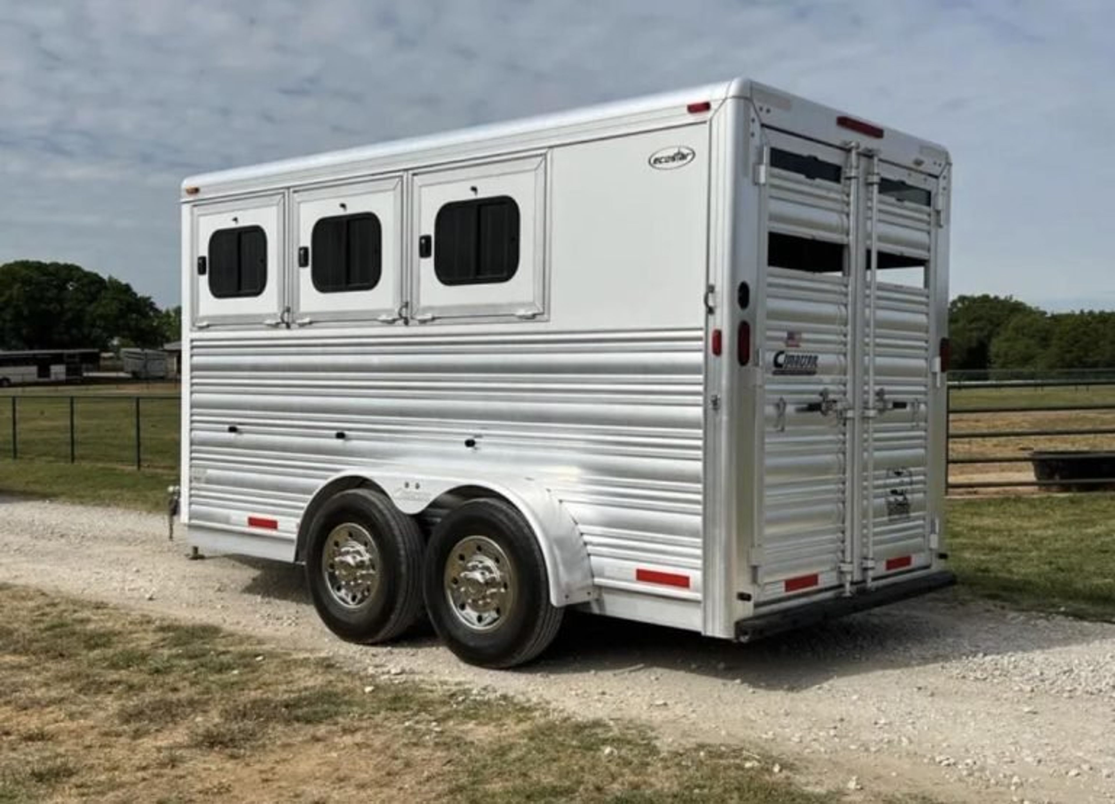 2013 model Cimarron 3 Horse Bumper Pull — view 3