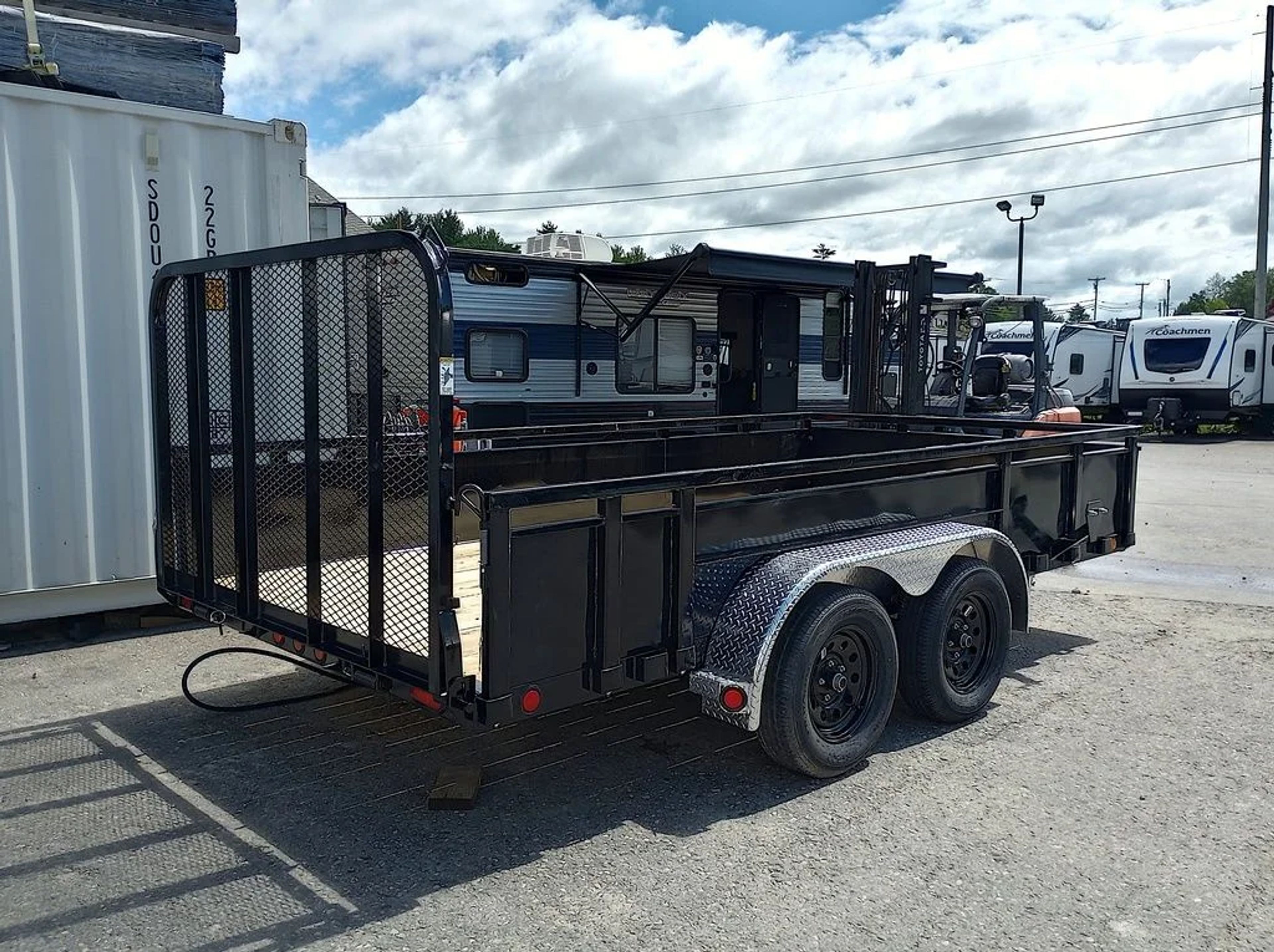 2024 PJ Trailers 7×14 7K Powder Coated Open Utility w/Rear Ramp Gate, Solid — view 8
