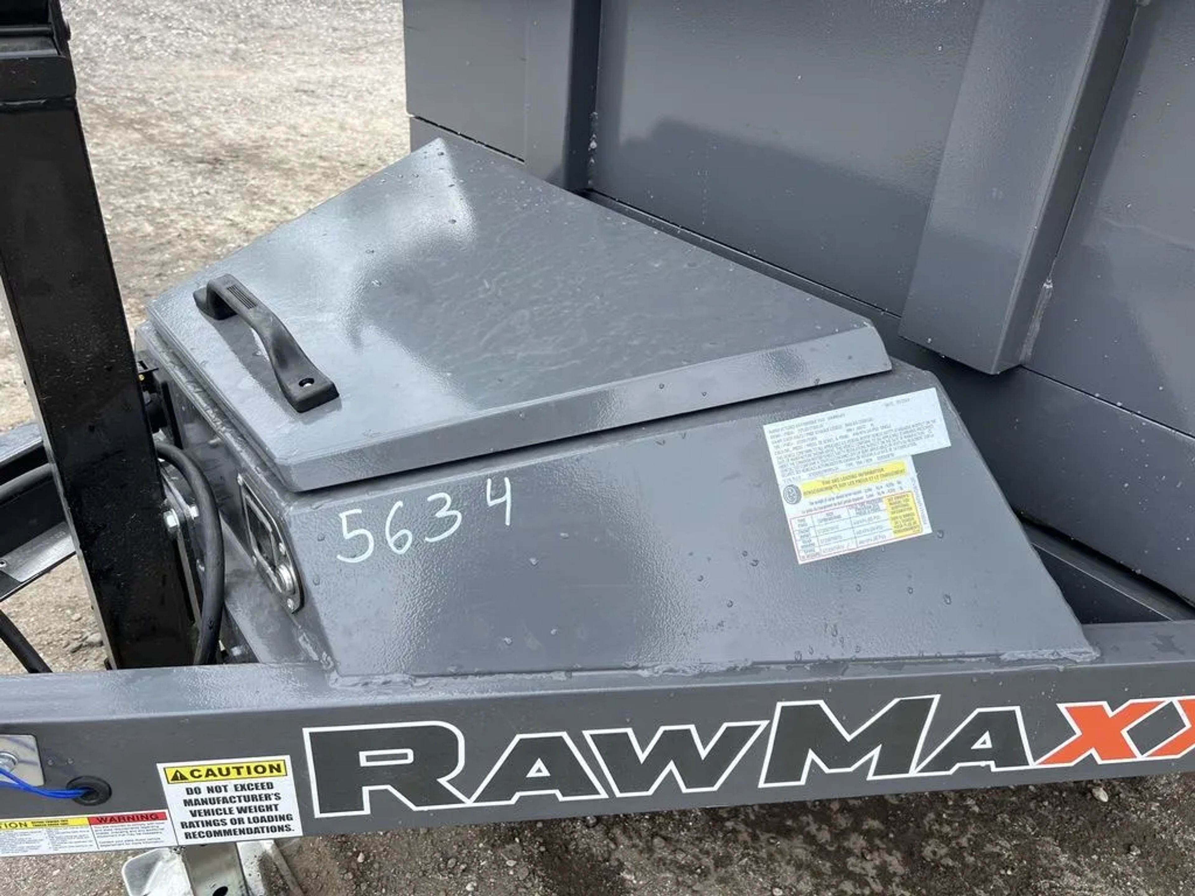 2024 RawMaxx 5X10 7K Powder Coated Dump Trailer w/Tarp Kit — view 13