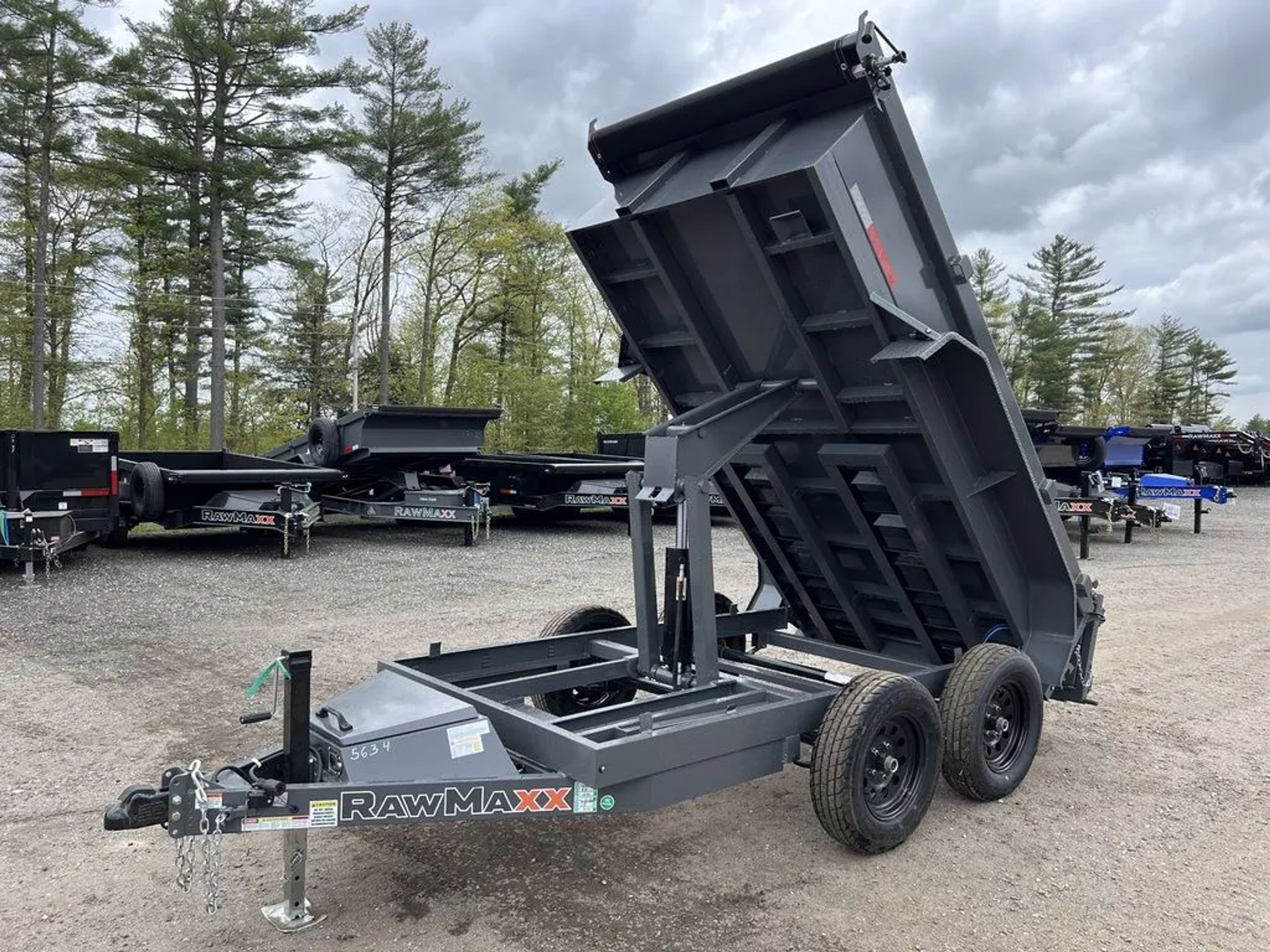 2024 RawMaxx 5X10 7K Powder Coated Dump Trailer w/Tarp Kit — view 8