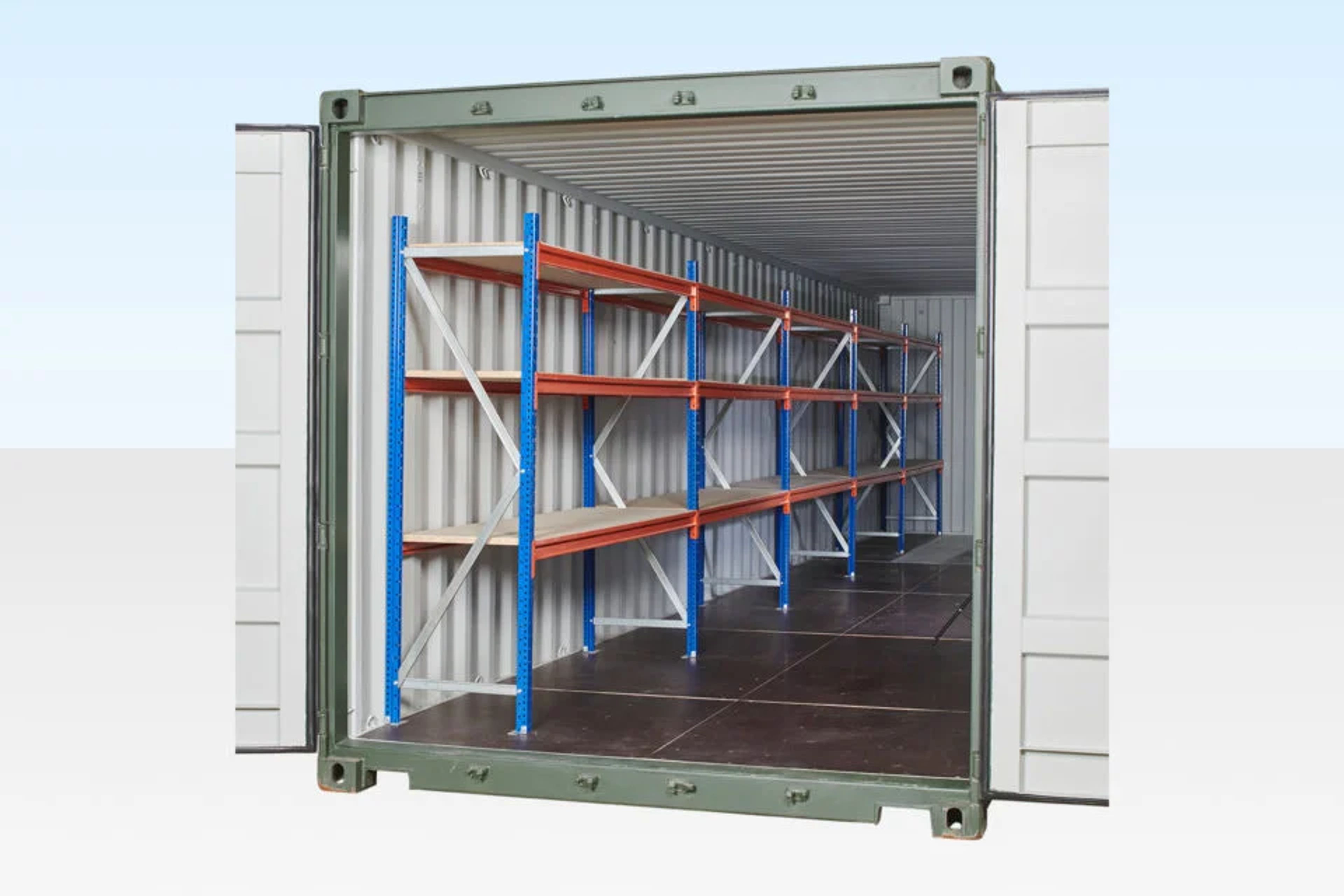 Adjustable, Heavy Duty Three Tier Container Racking (5 Bays) — view 5