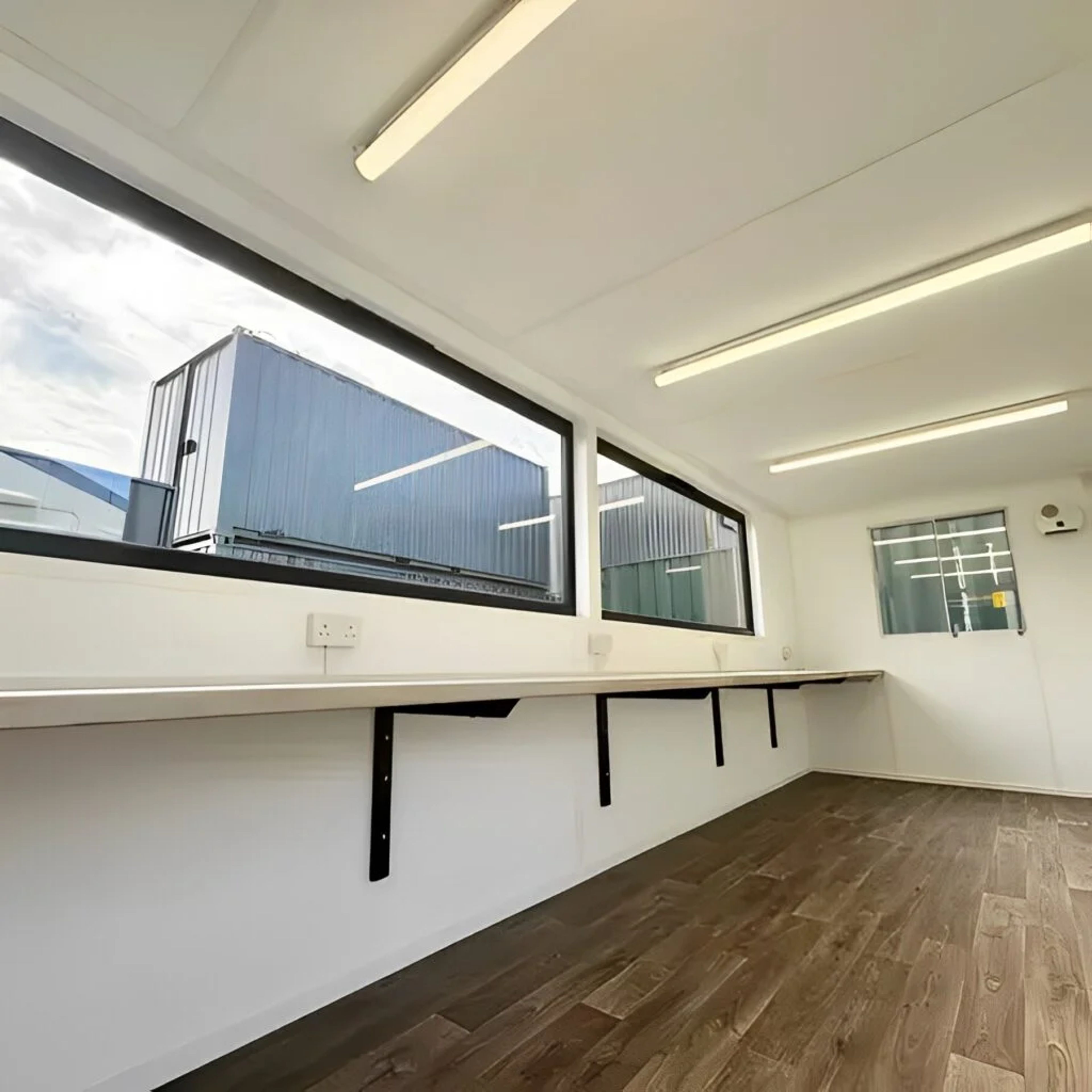 21ft x 8ft Custom Cabin Office / Canteen | Picture Windows | Portable Building — view 12