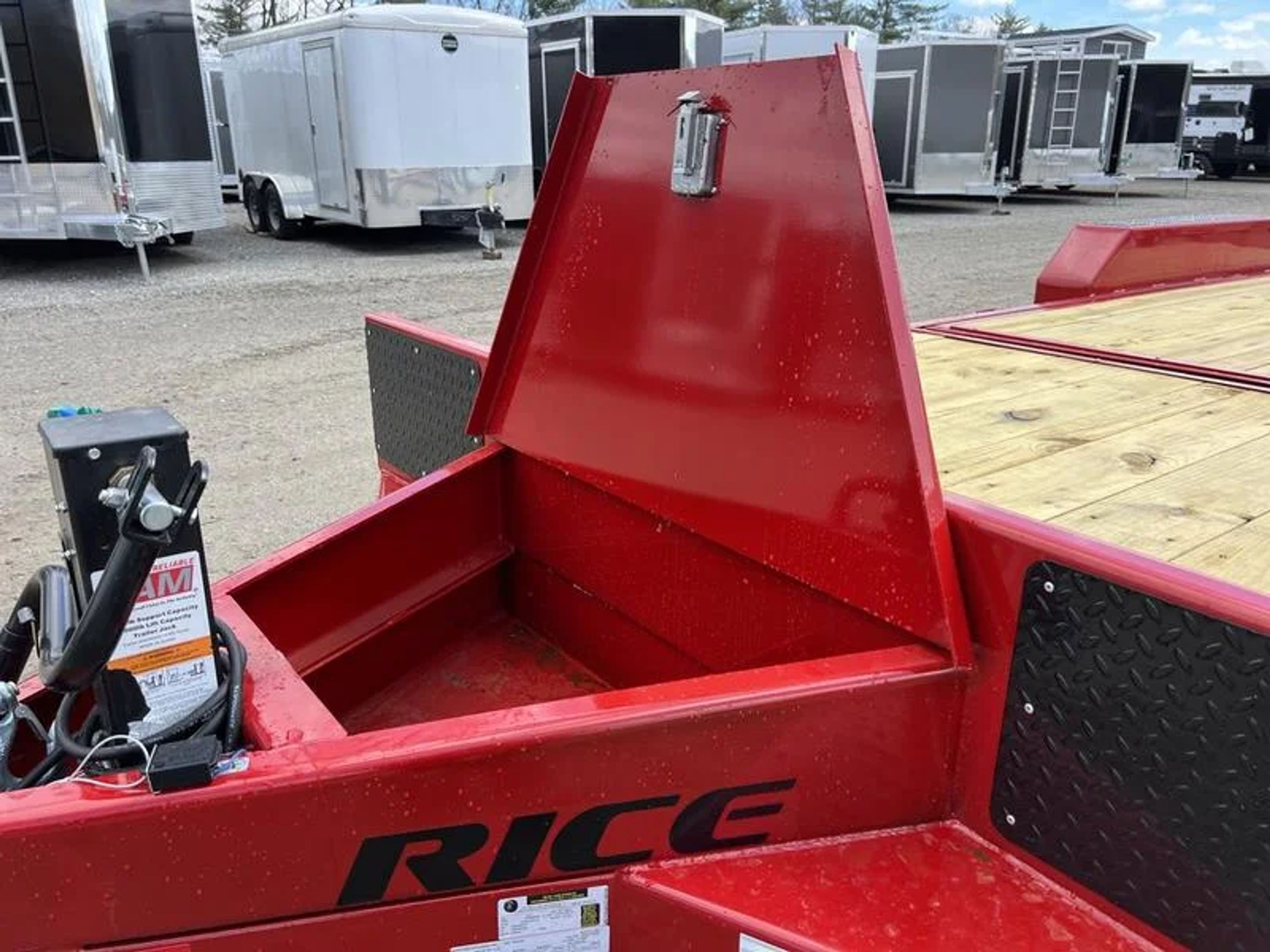 2024 Rice Trailers 7×22 16K Tilt Deck Powder Coat Equipment w/Toolbox — view 12