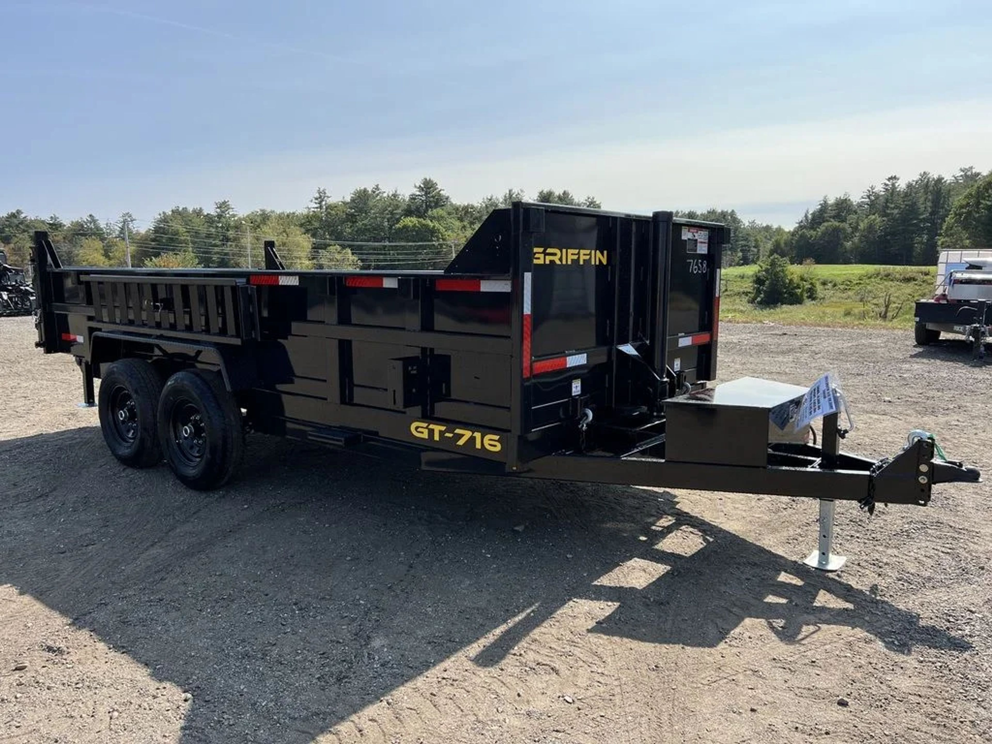 2024 Griffin Trailers 7×16 14K Telescopic Dump Trailer w/Ramps & Spare Tire — view 3