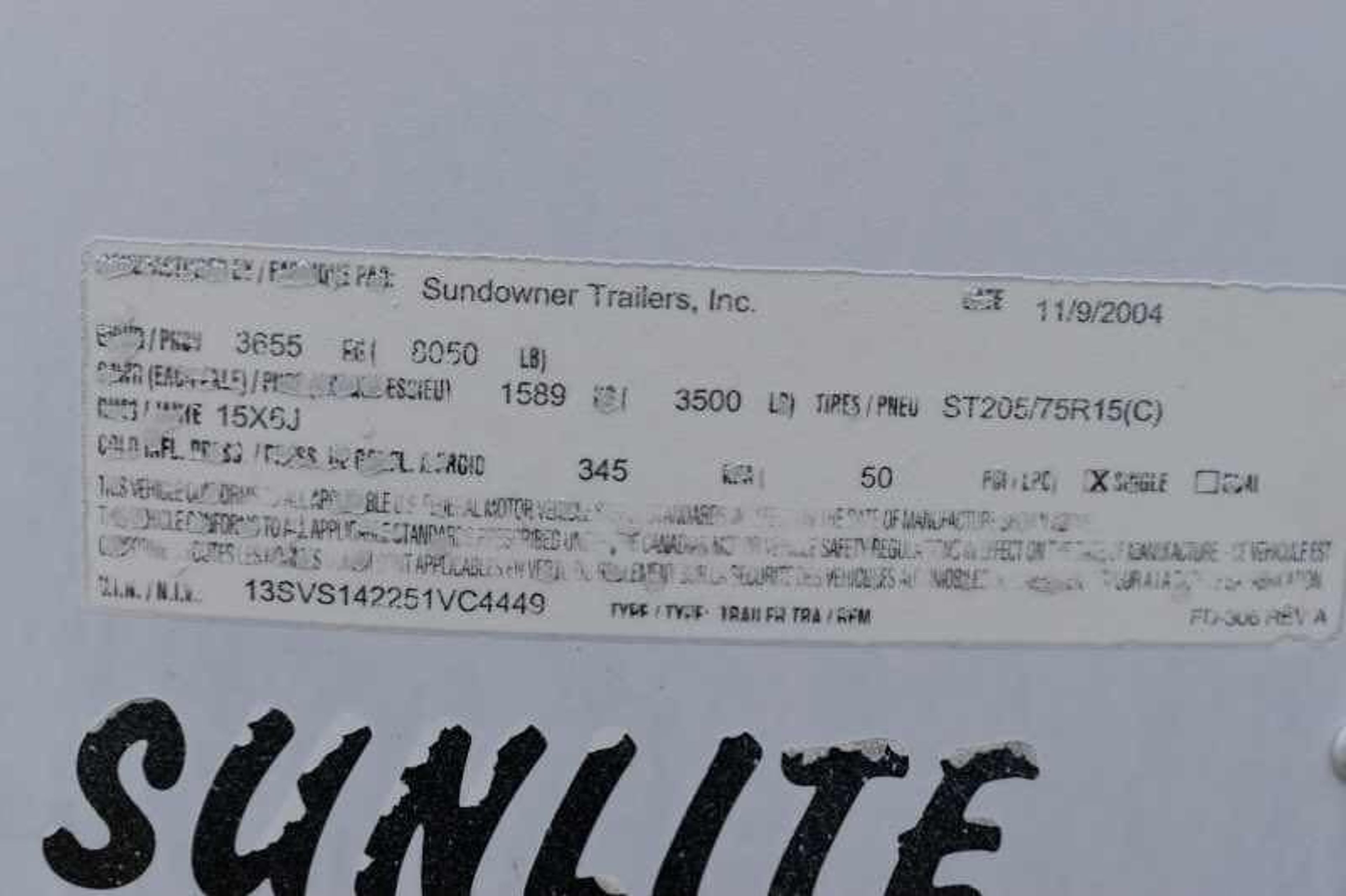 2005 Sundowner Sunlite 2 Horse Trailer — view 13