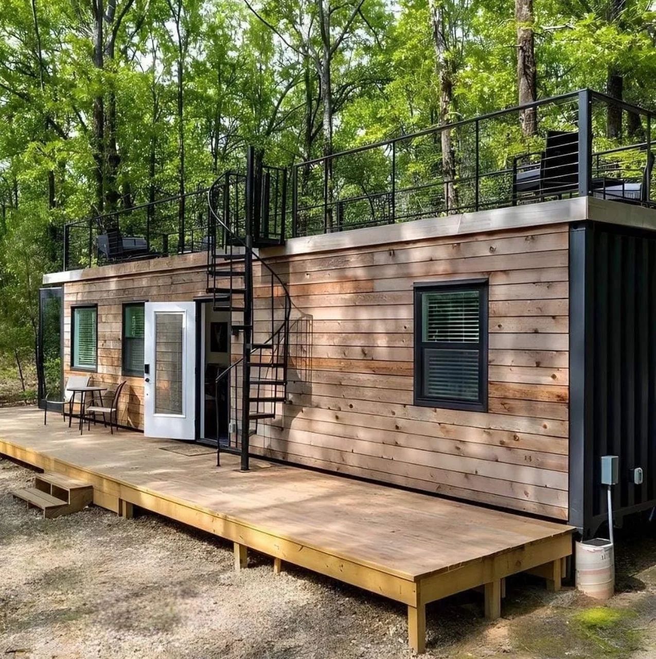 Luxury 1 Bedroom Tiny Home with Rooftop Deck – Fully Furnished Modern Prefab