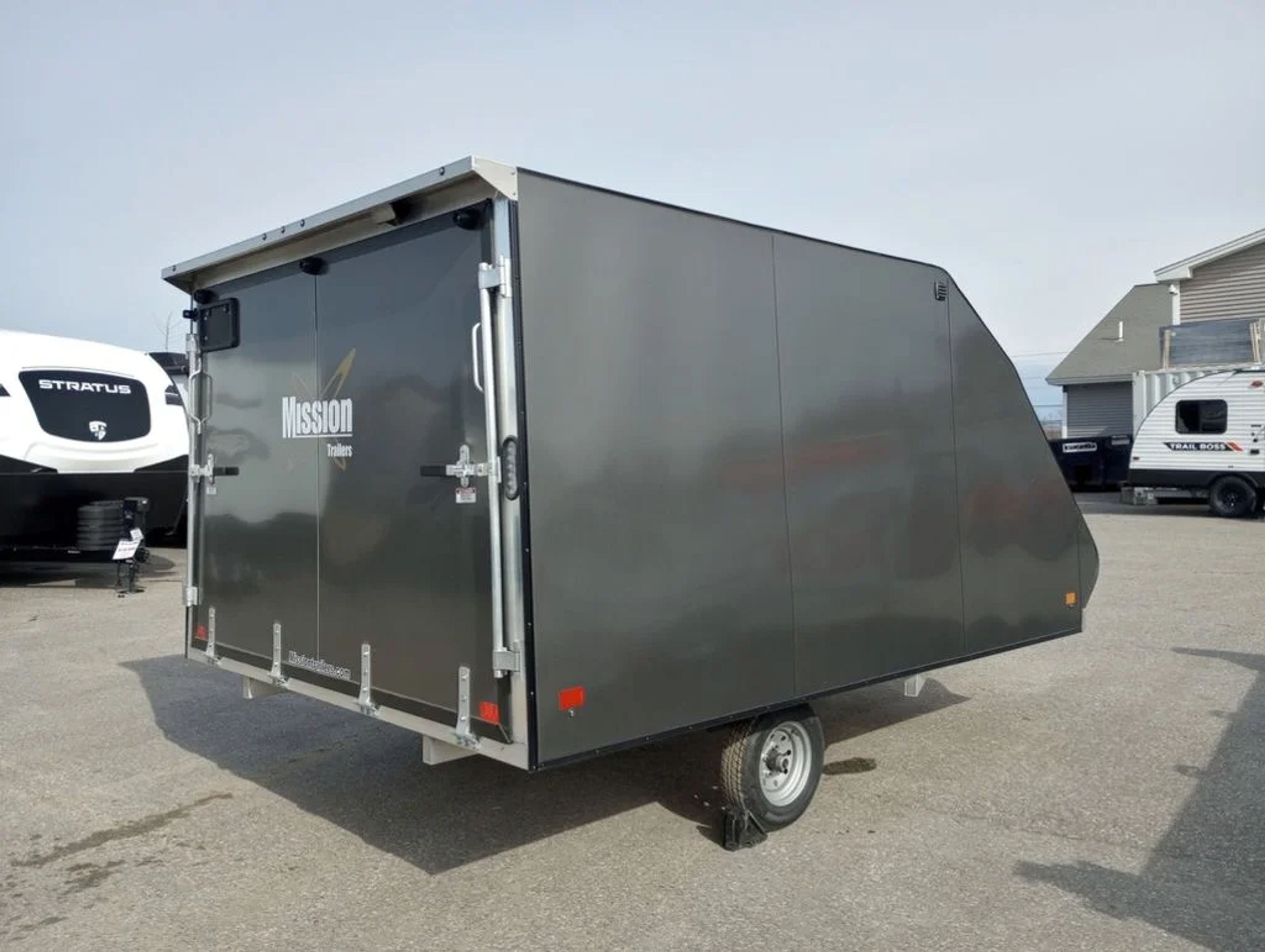 Mission Trailers 101×12 Aluminum 2-Place Crossover w/Mats & Guides, Rear Canopy — view 2