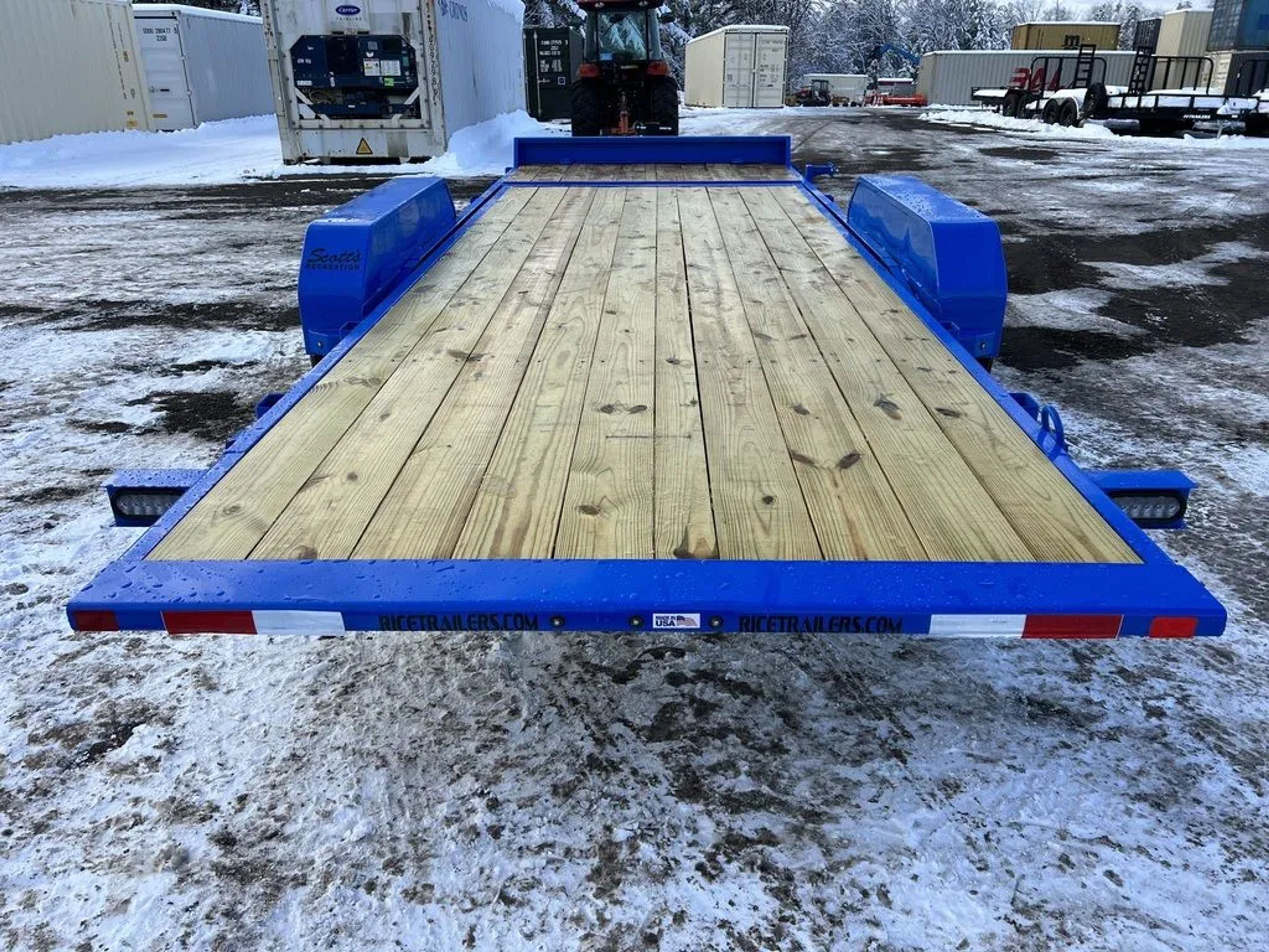 2024 Rice Trailers 7×20 14K Partial Tilt Deck Equipment w/Spare Mount — view 7