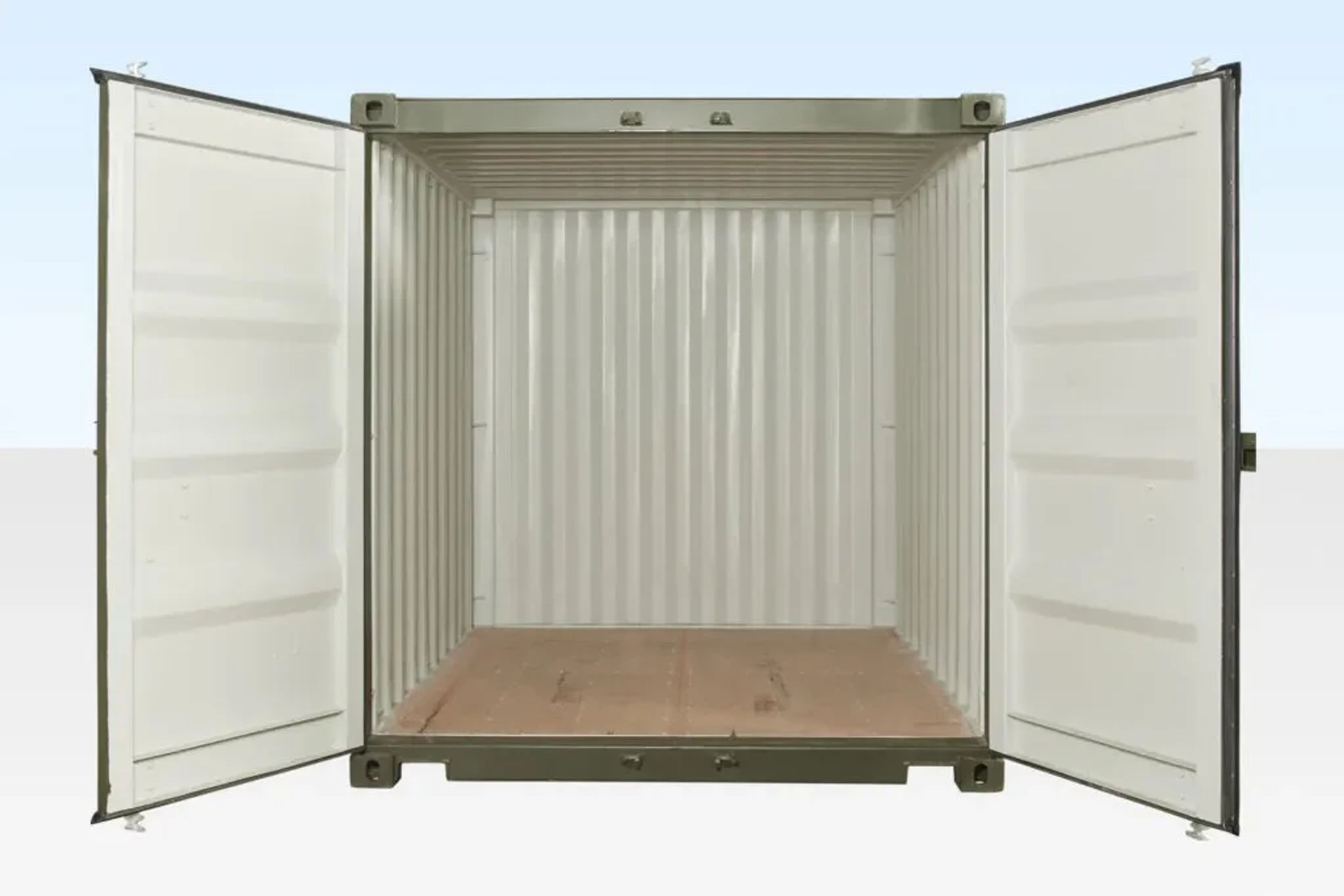 10ft x 8ft Shipping Container (One Trip) Green (RAL 6007) — view 3